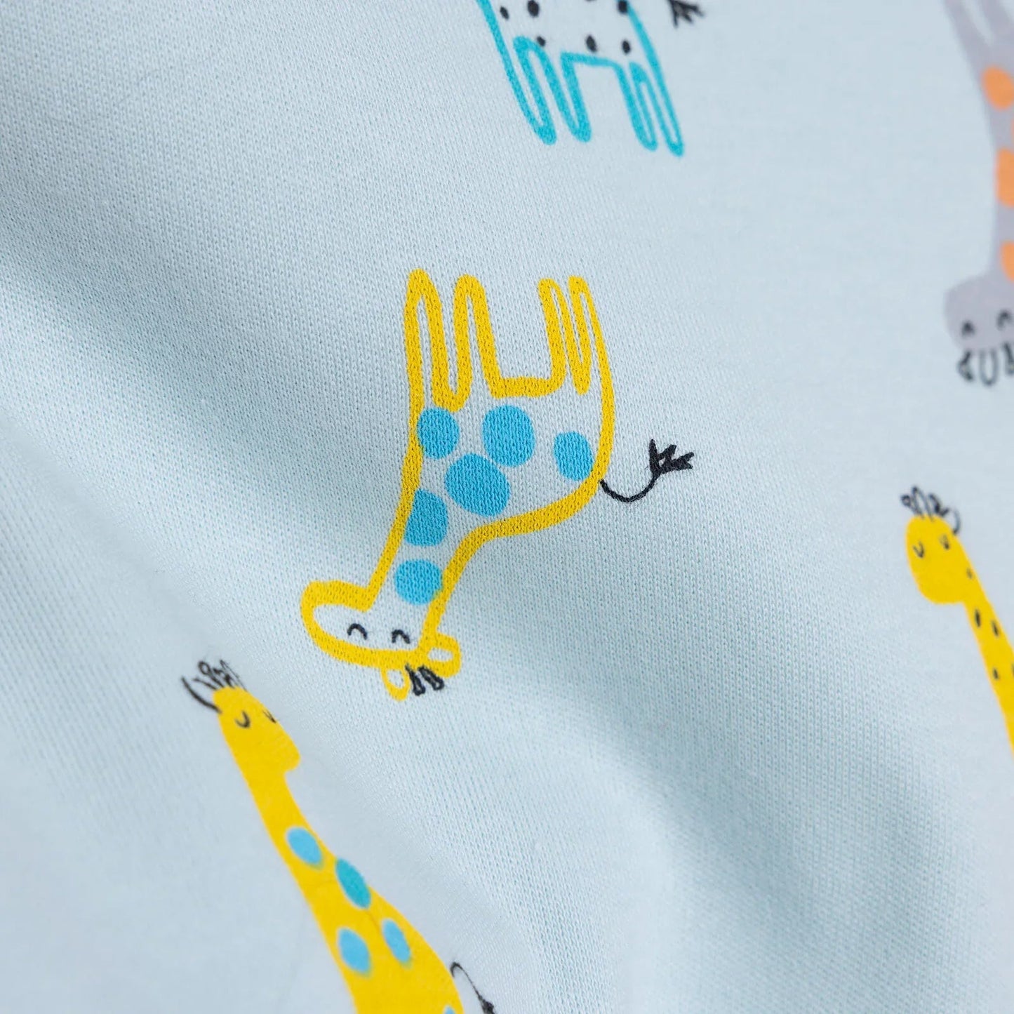 HelloBaby Unisex Body - Footless Bottom - Light Blue - mezetto ebebek ebebek