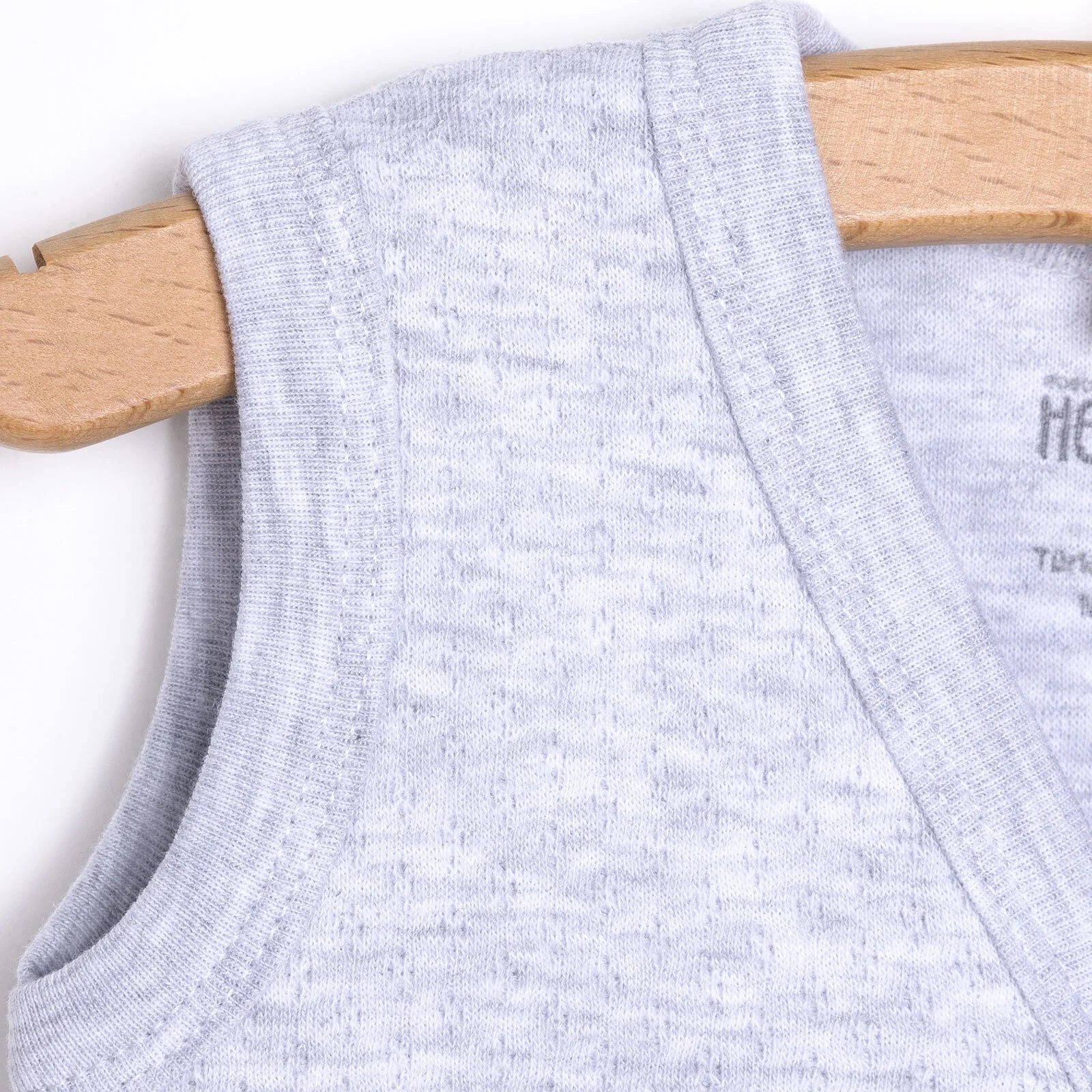 HelloBaby Unisex Classic Vest - Grey Melange - mezetto ebebek ebebek