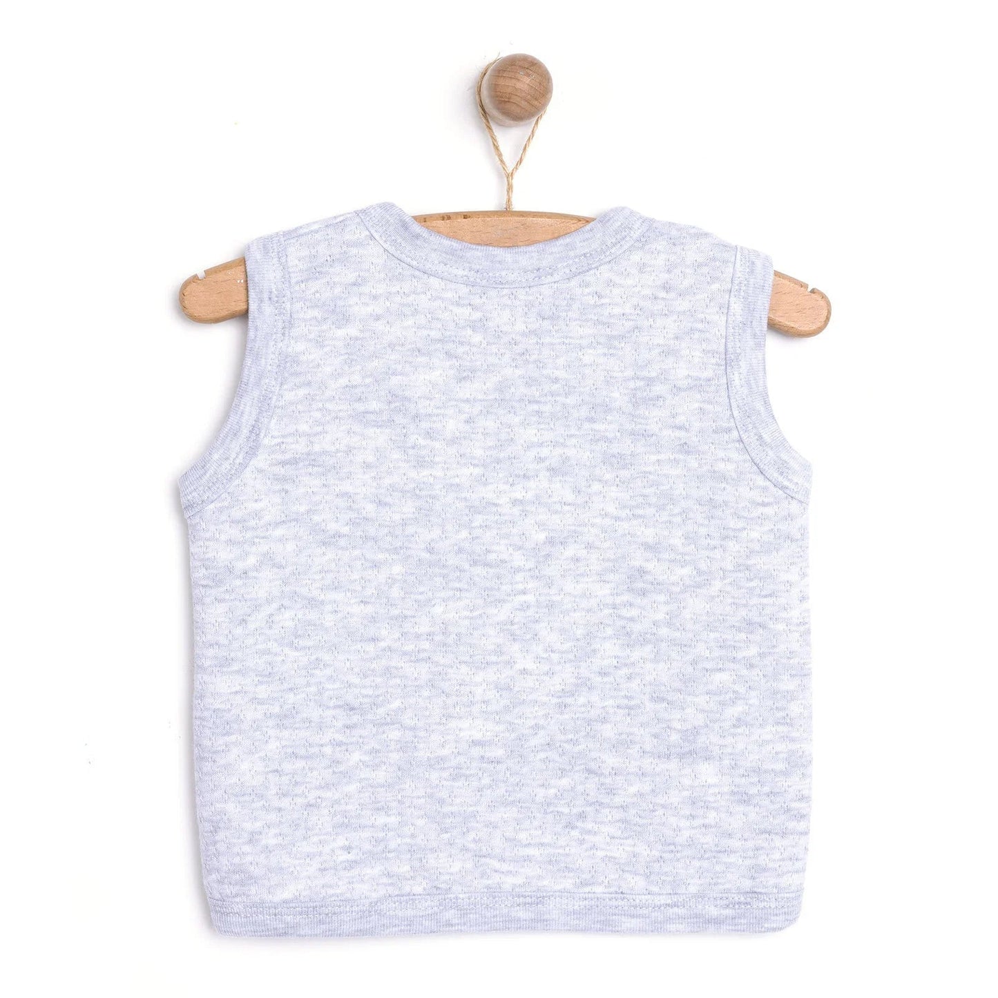 HelloBaby Unisex Classic Vest - Grey Melange - mezetto ebebek ebebek