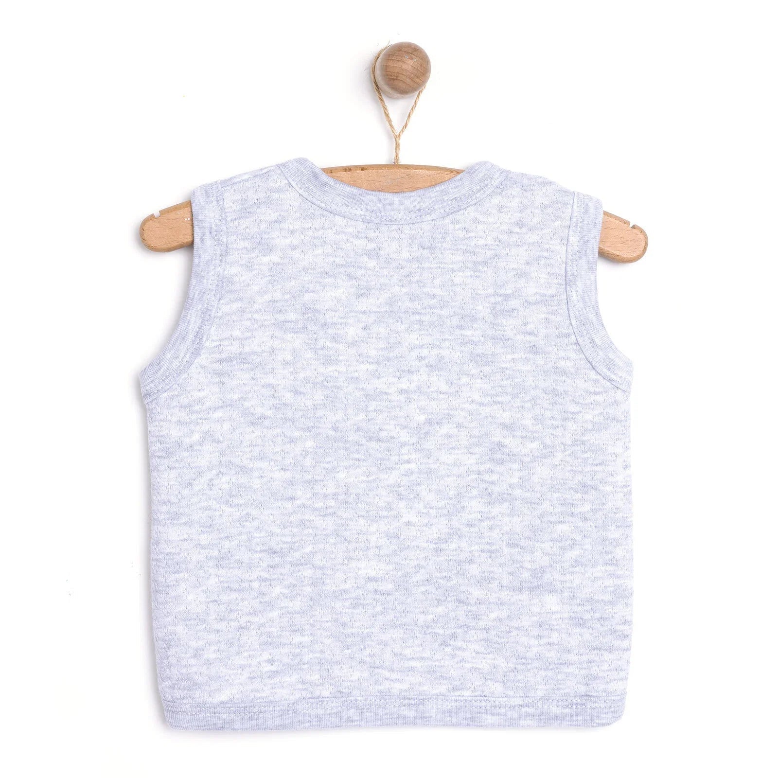 HelloBaby Unisex Classic Vest - Grey Melange - mezetto ebebek ebebek