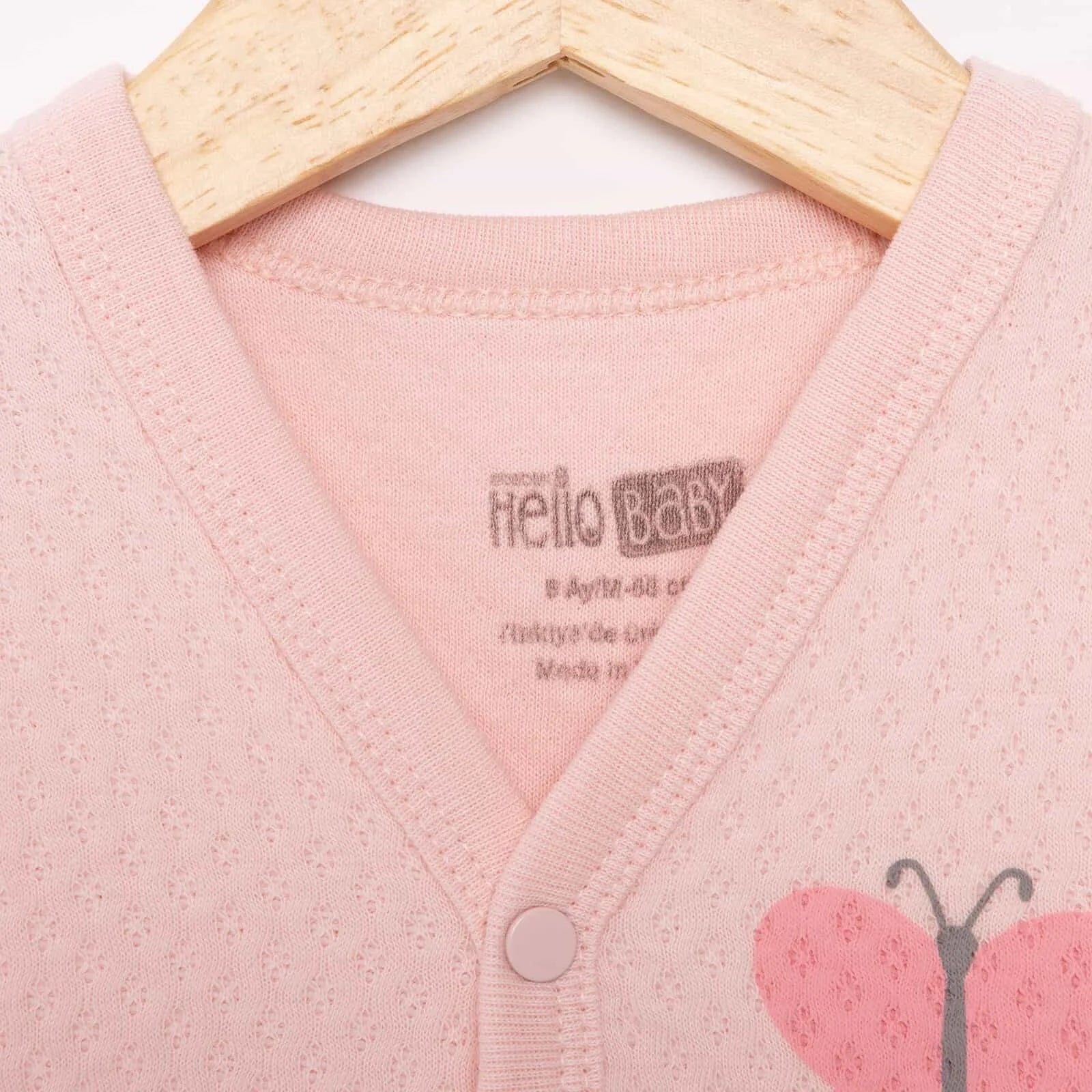 HelloBaby Unisex Classic Vest - Light Pink - mezetto ebebek ebebek