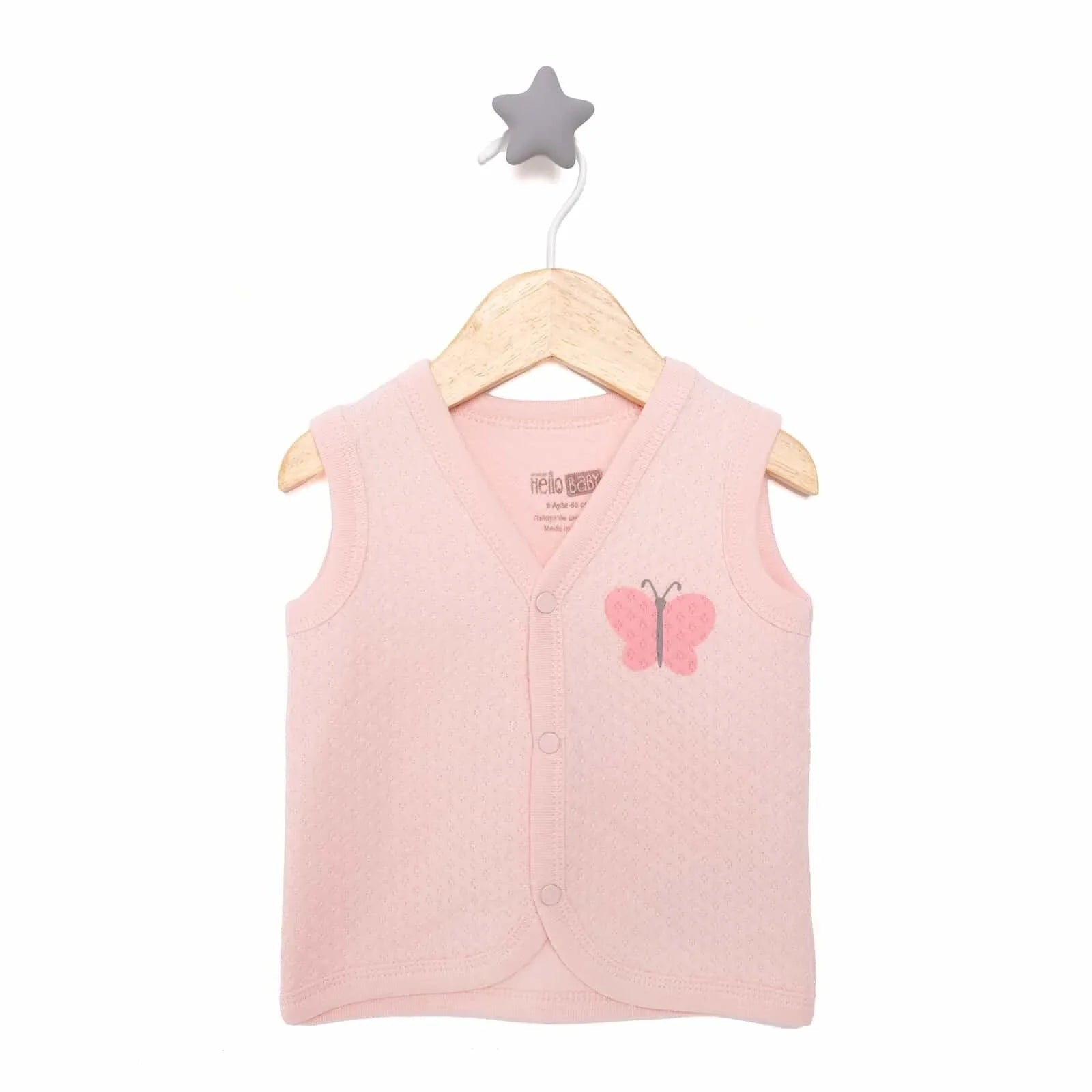 HelloBaby Unisex Classic Vest - Light Pink - mezetto ebebek ebebek