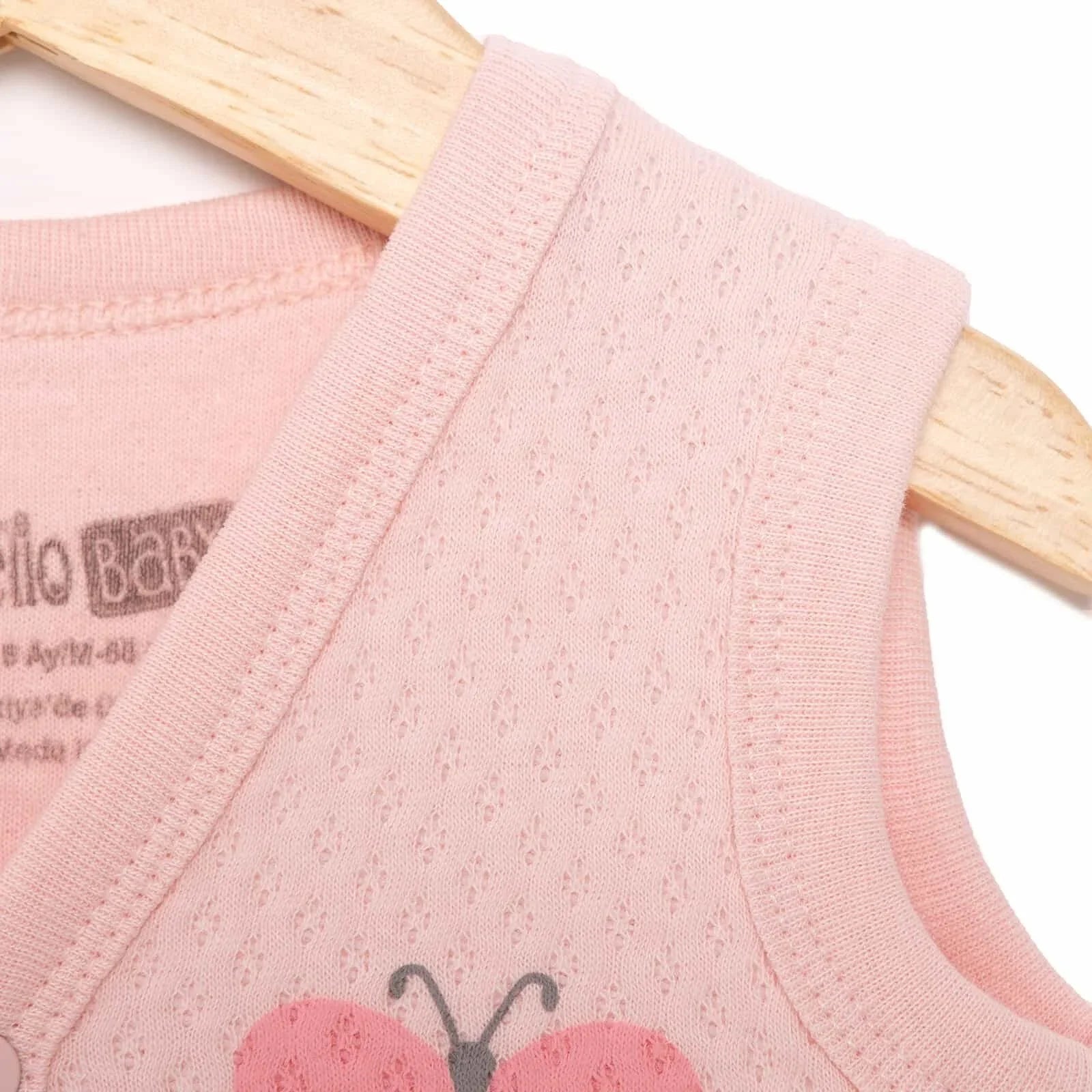 HelloBaby Unisex Classic Vest - Light Pink - mezetto ebebek ebebek