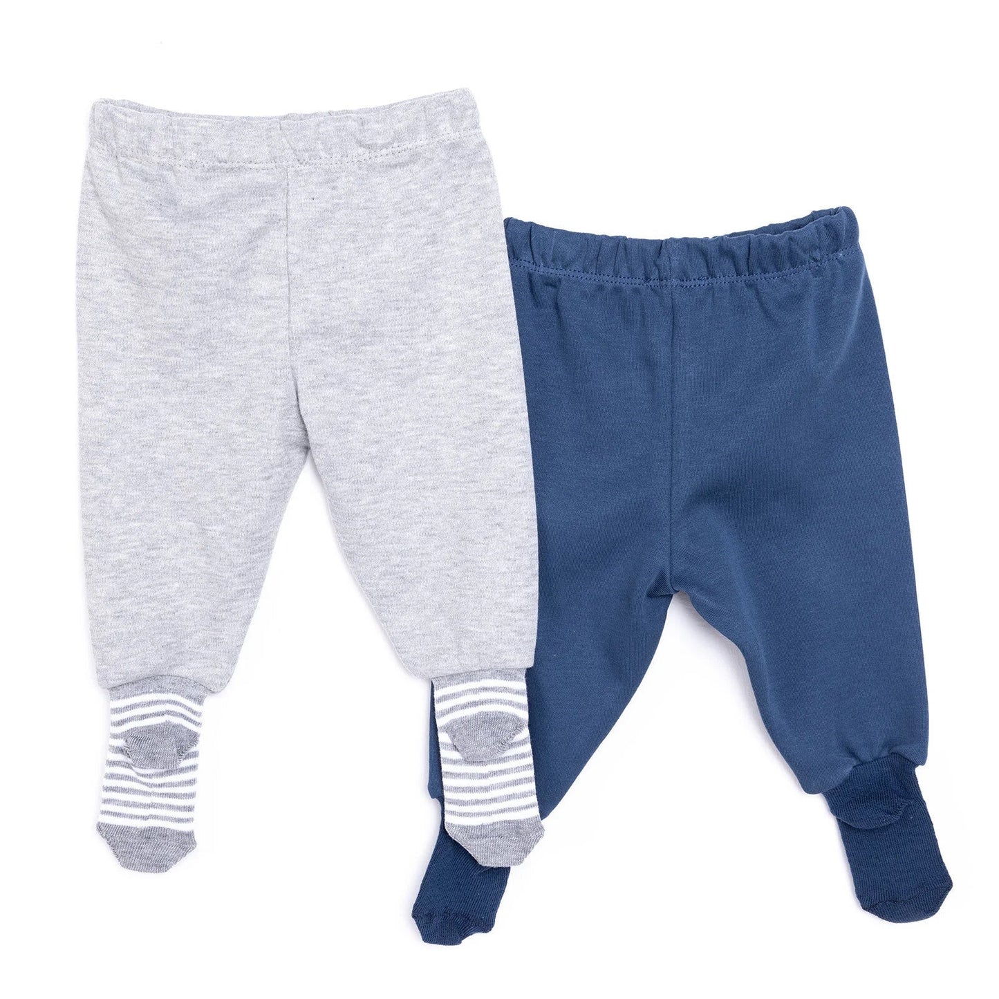HelloBaby Unisex Footed Bottom 2 pcs - Navy Blue - mezetto ebebek ebebek