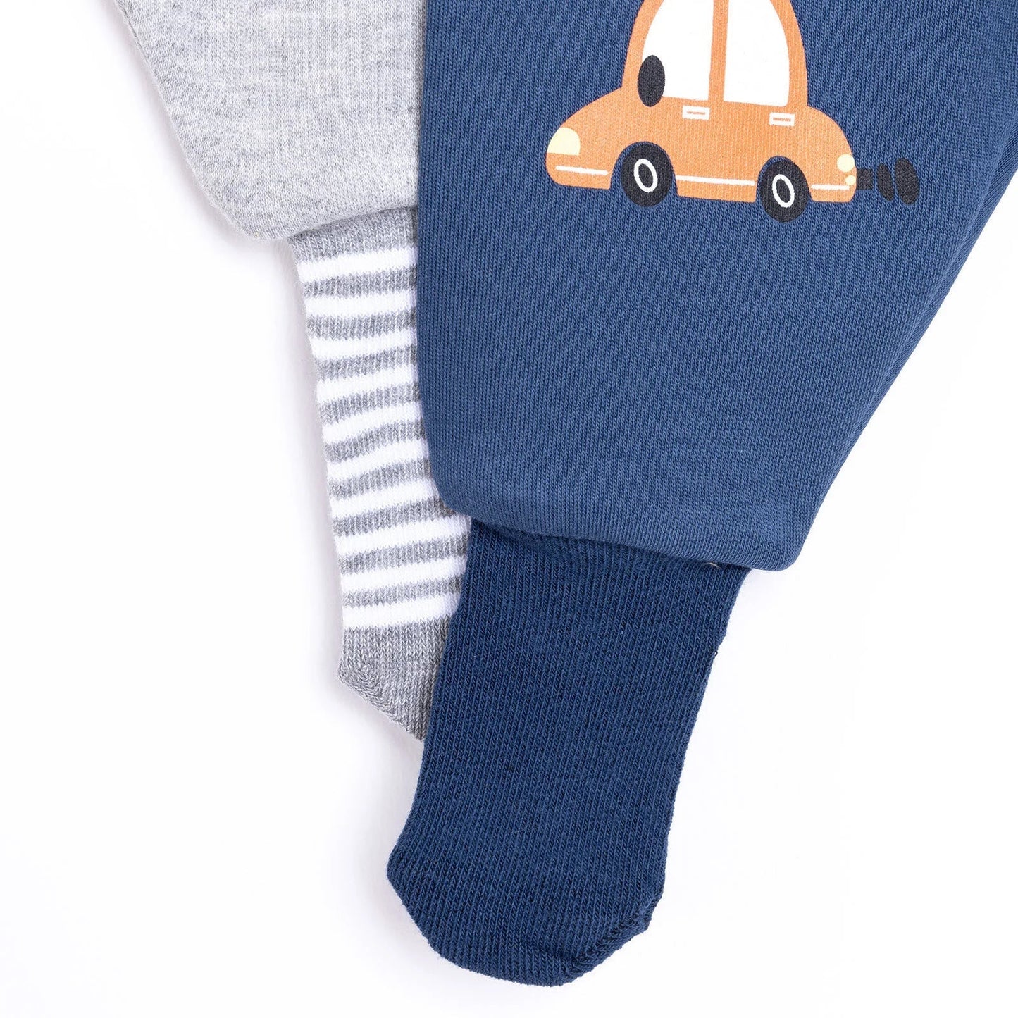 HelloBaby Unisex Footed Bottom 2 pcs - Navy Blue - mezetto ebebek ebebek
