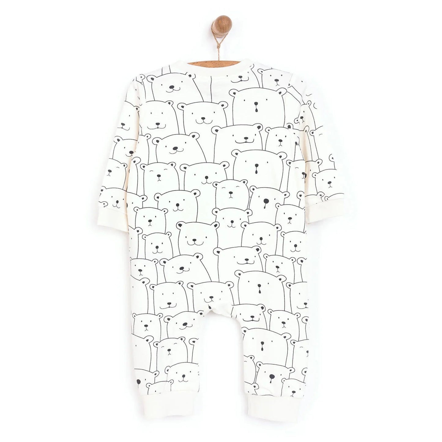 HelloBaby Unisex Jumpsuit - Ecru - mezetto ebebek ebebek