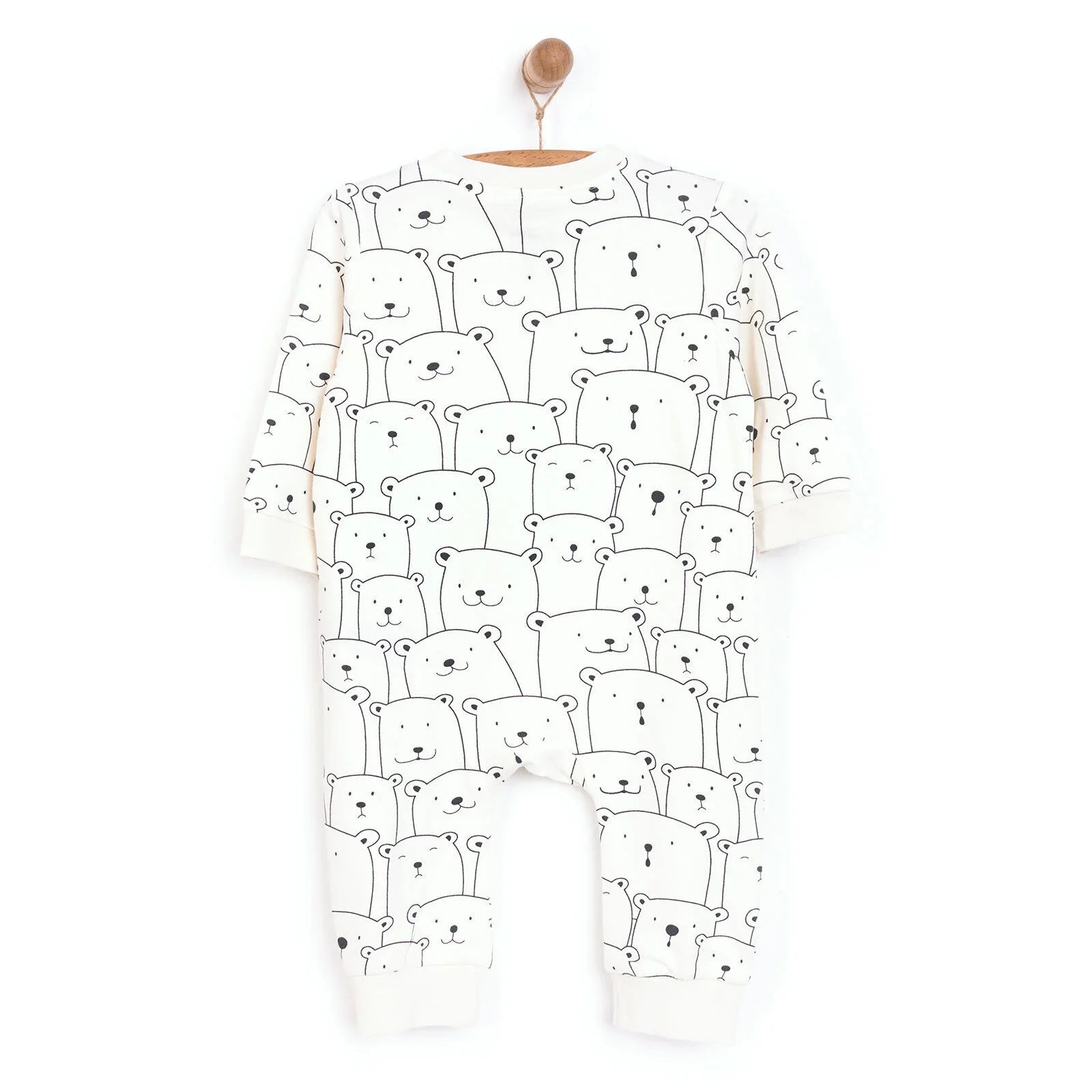 HelloBaby Unisex Jumpsuit - Ecru - mezetto ebebek ebebek