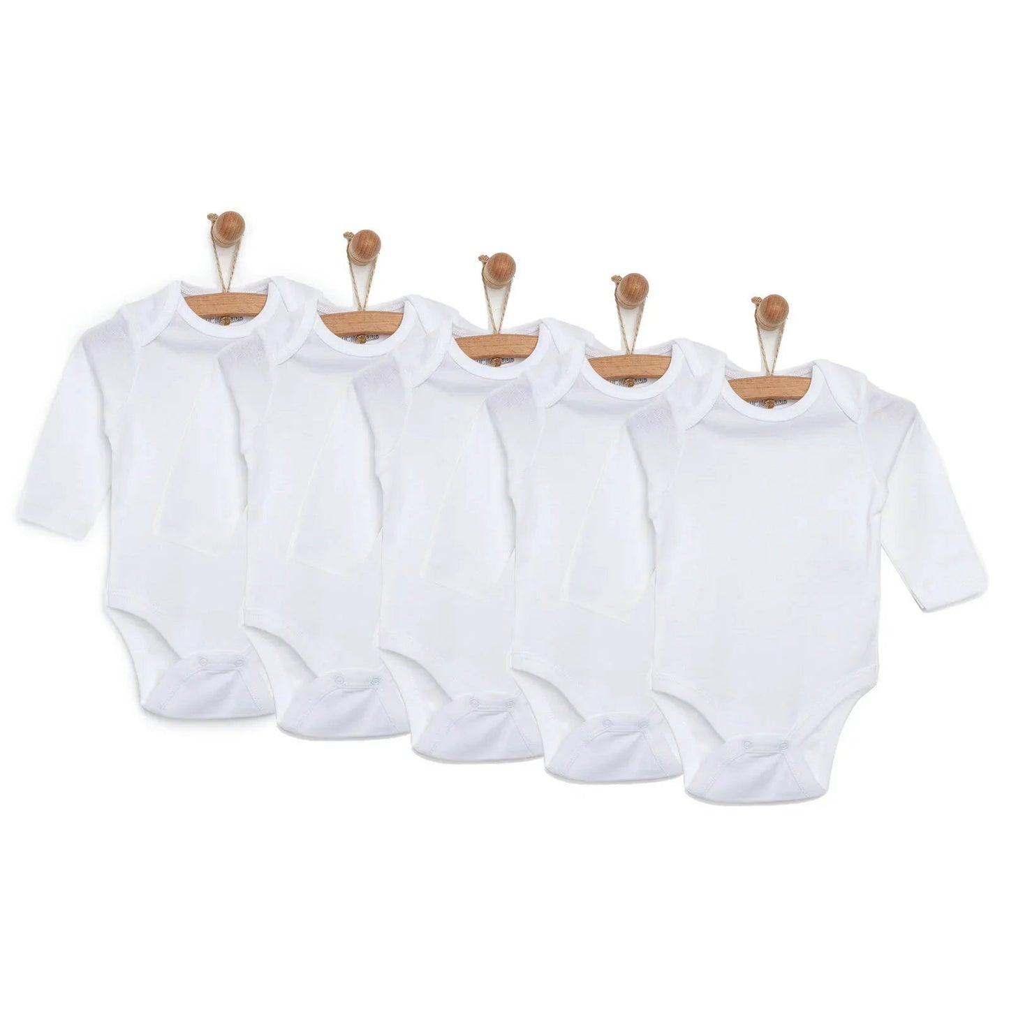 HelloBaby Unisex Long Sleeve Bodysuit 5 pcs - mezetto ebebek ebebek