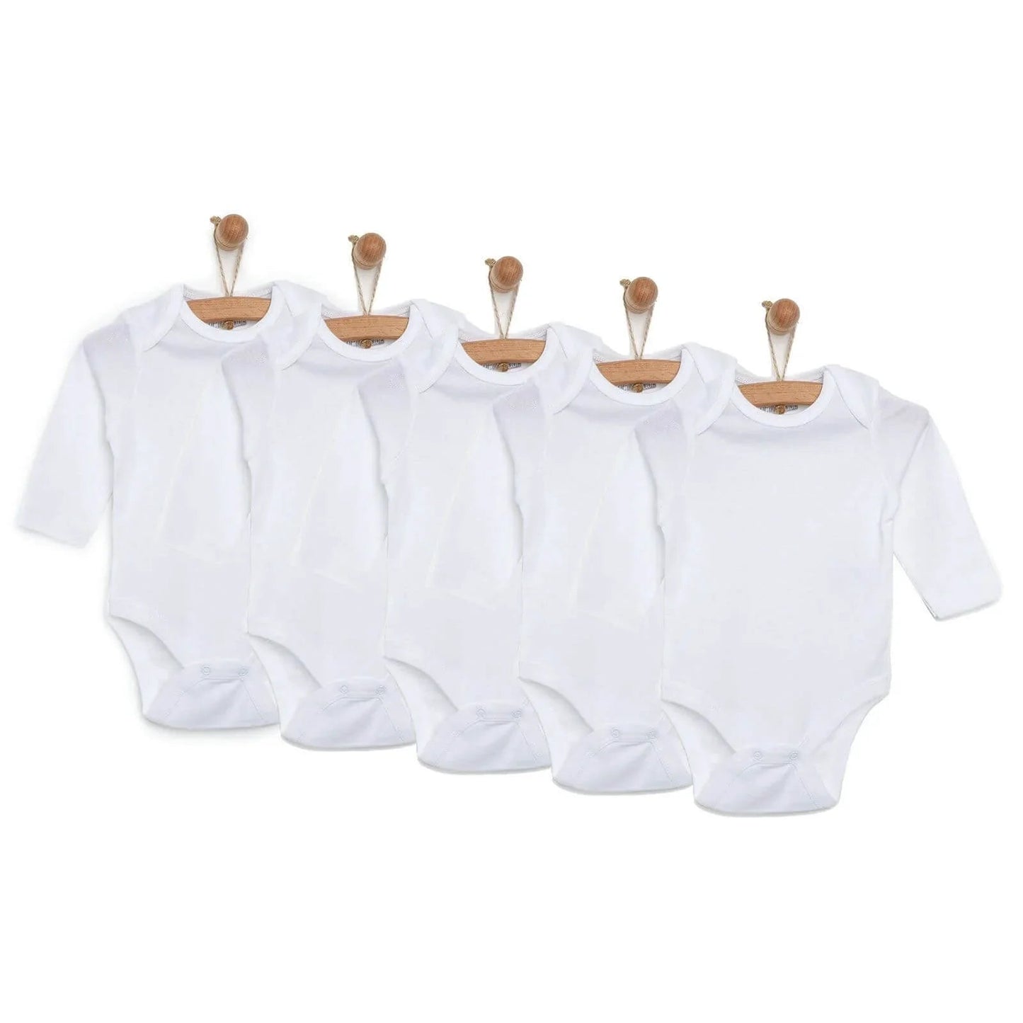HelloBaby Unisex Long Sleeve Bodysuit 5 pcs - mezetto ebebek ebebek