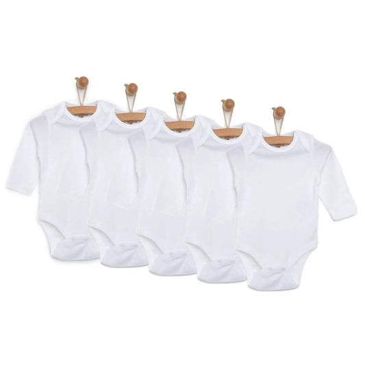 HelloBaby Unisex Long Sleeve Bodysuit 5 pcs - mezetto ebebek ebebek