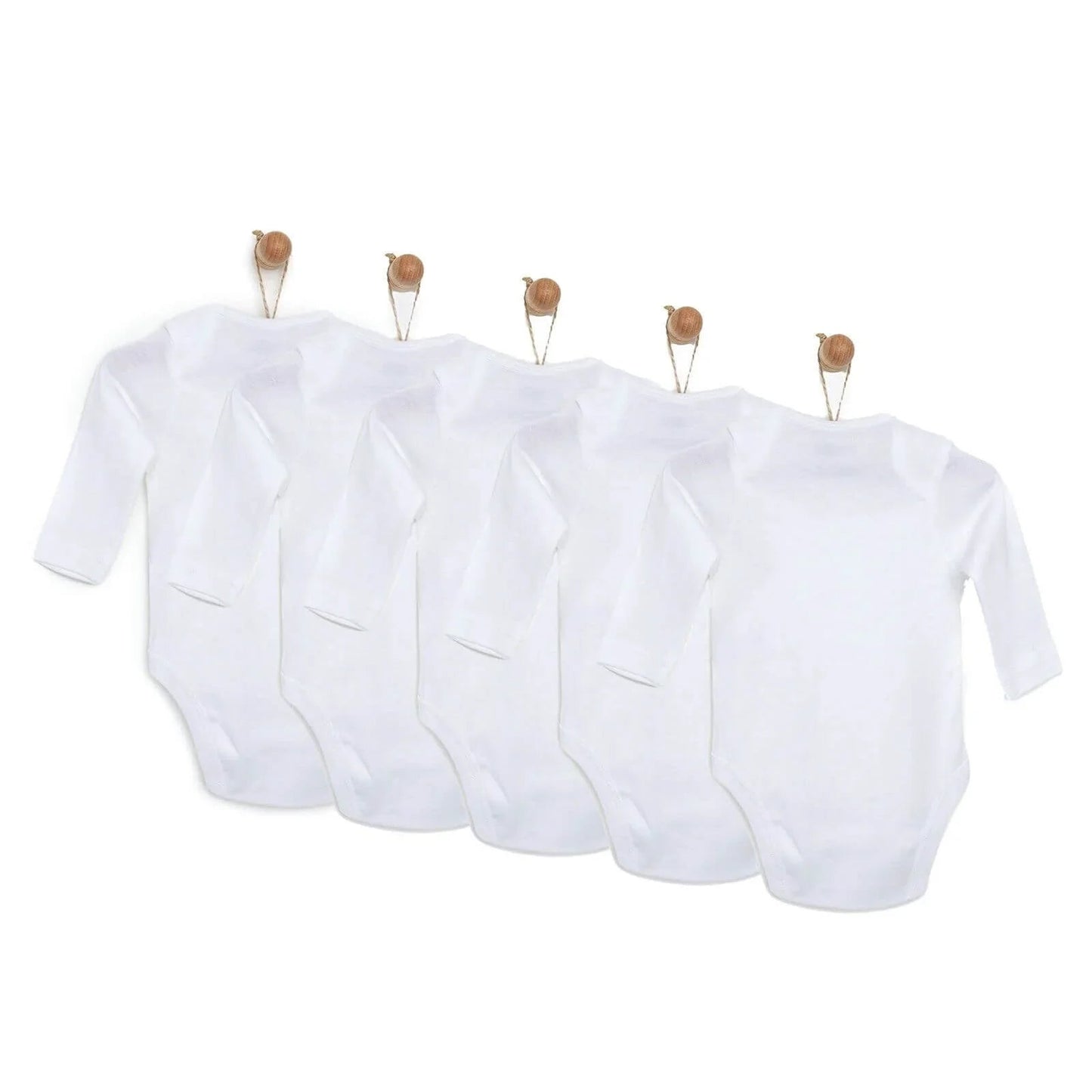 HelloBaby Unisex Long Sleeve Bodysuit 5 pcs - mezetto ebebek ebebek