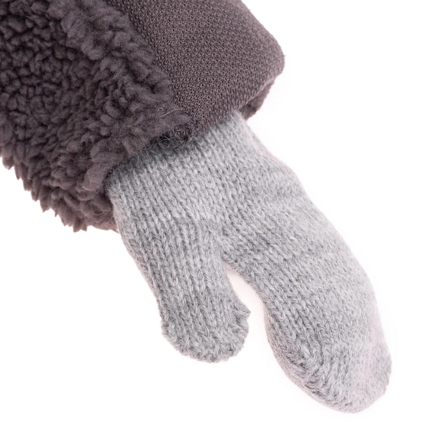 HelloBaby Unisex Mitten - Grey - mezetto ebebek ebebek