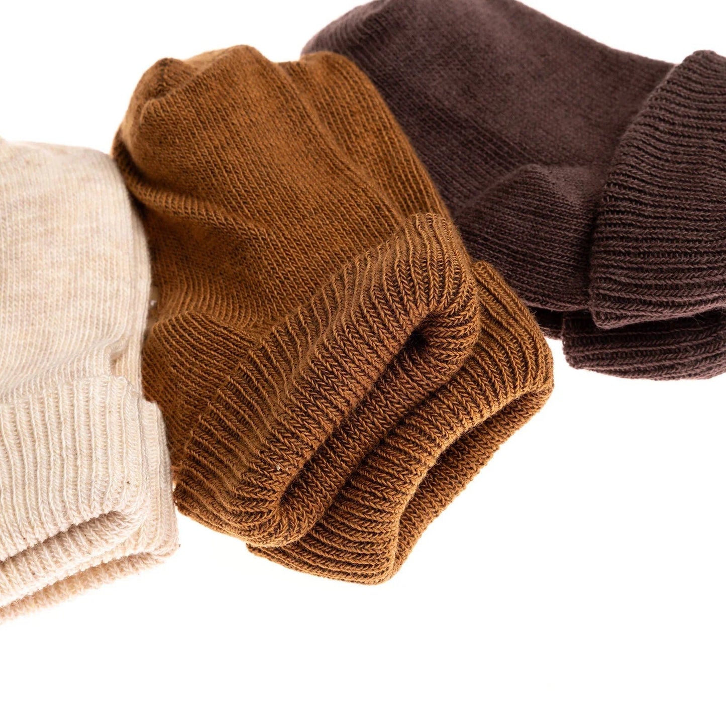 HelloBaby Unisex Pack of 3 Socks - Beige - mezetto ebebek ebebek