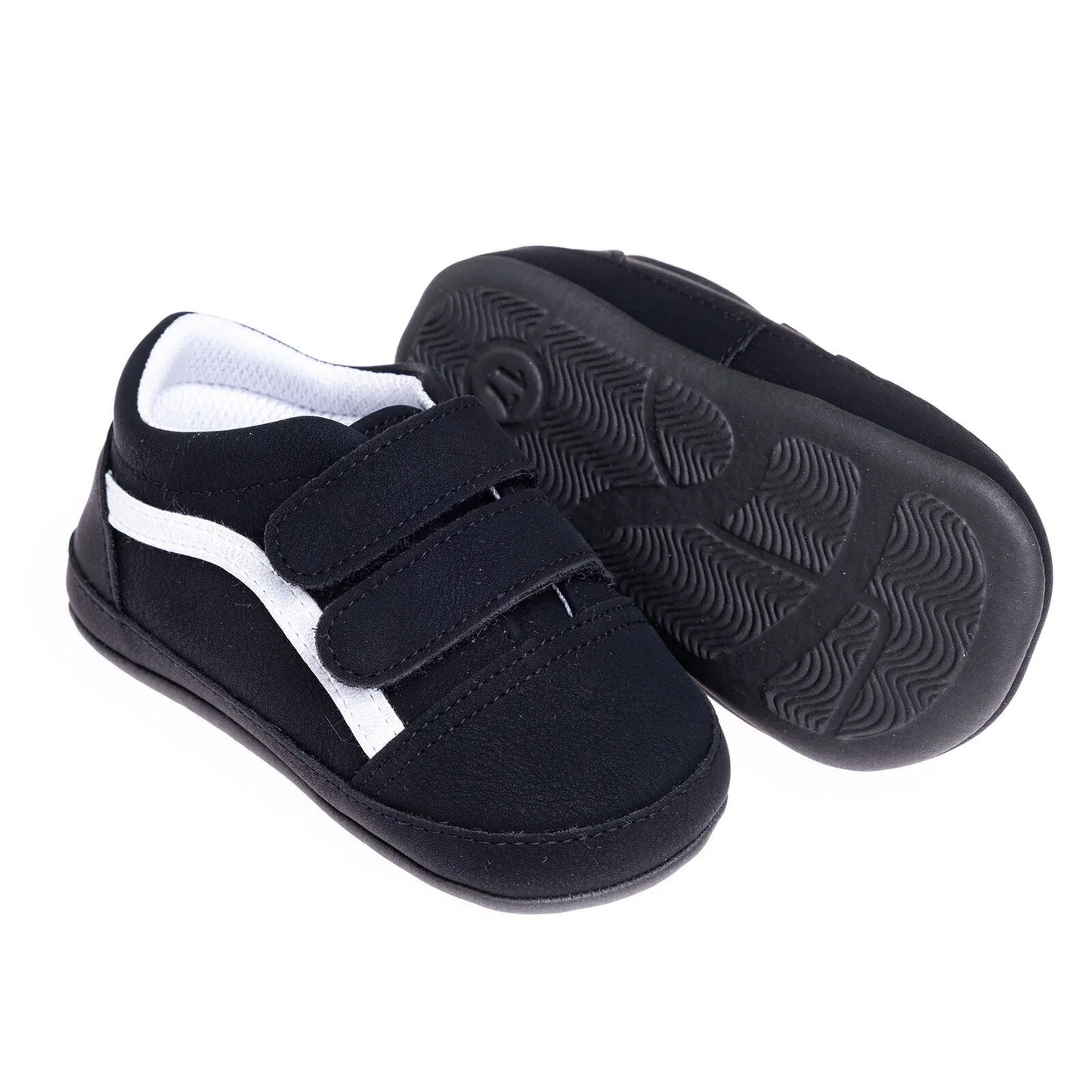 HelloBaby Unisex Prewalker Shoes - Black - mezetto ebebek ebebek
