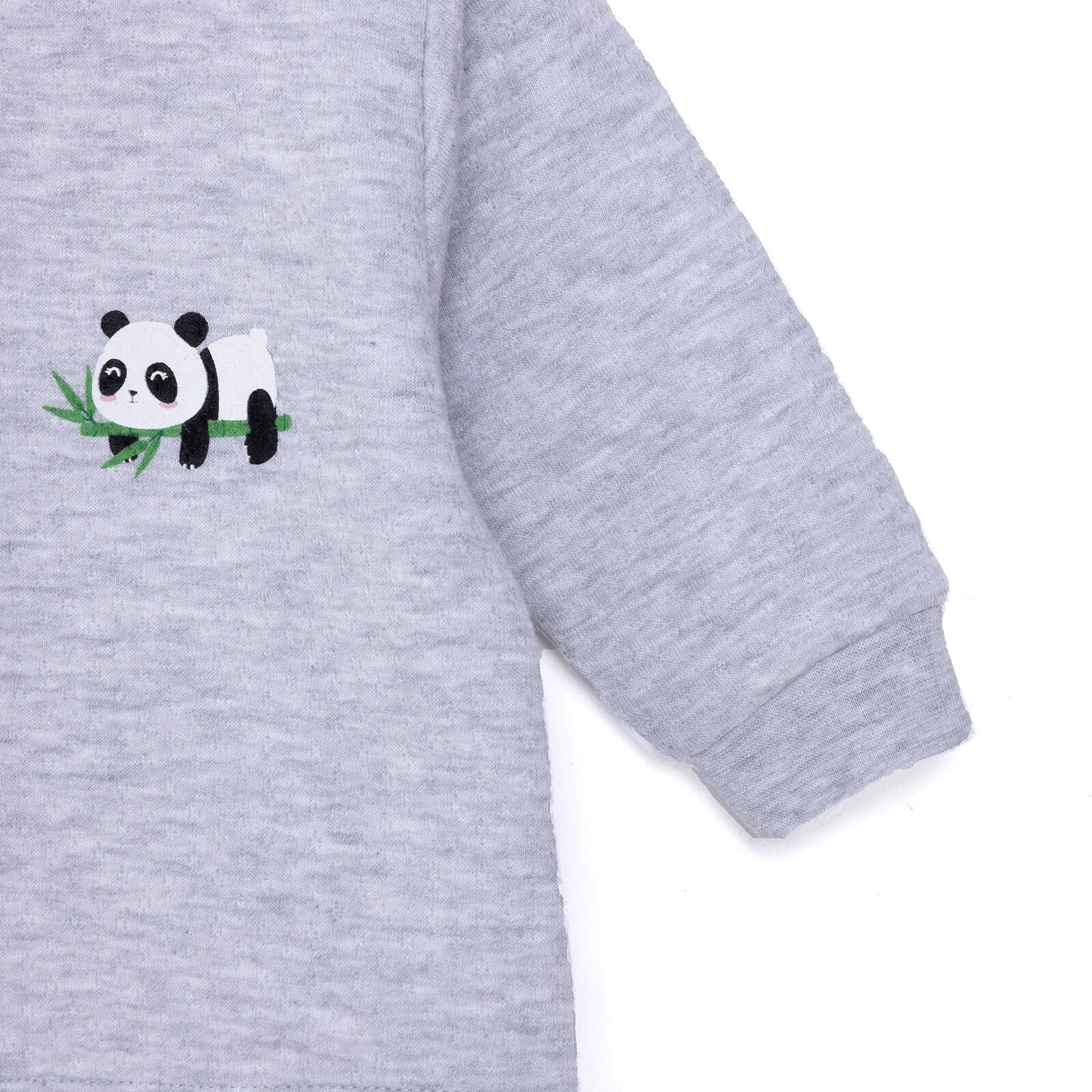 HelloBaby Unisex Quilted Cardigan - Grey Melange - mezetto ebebek ebebek