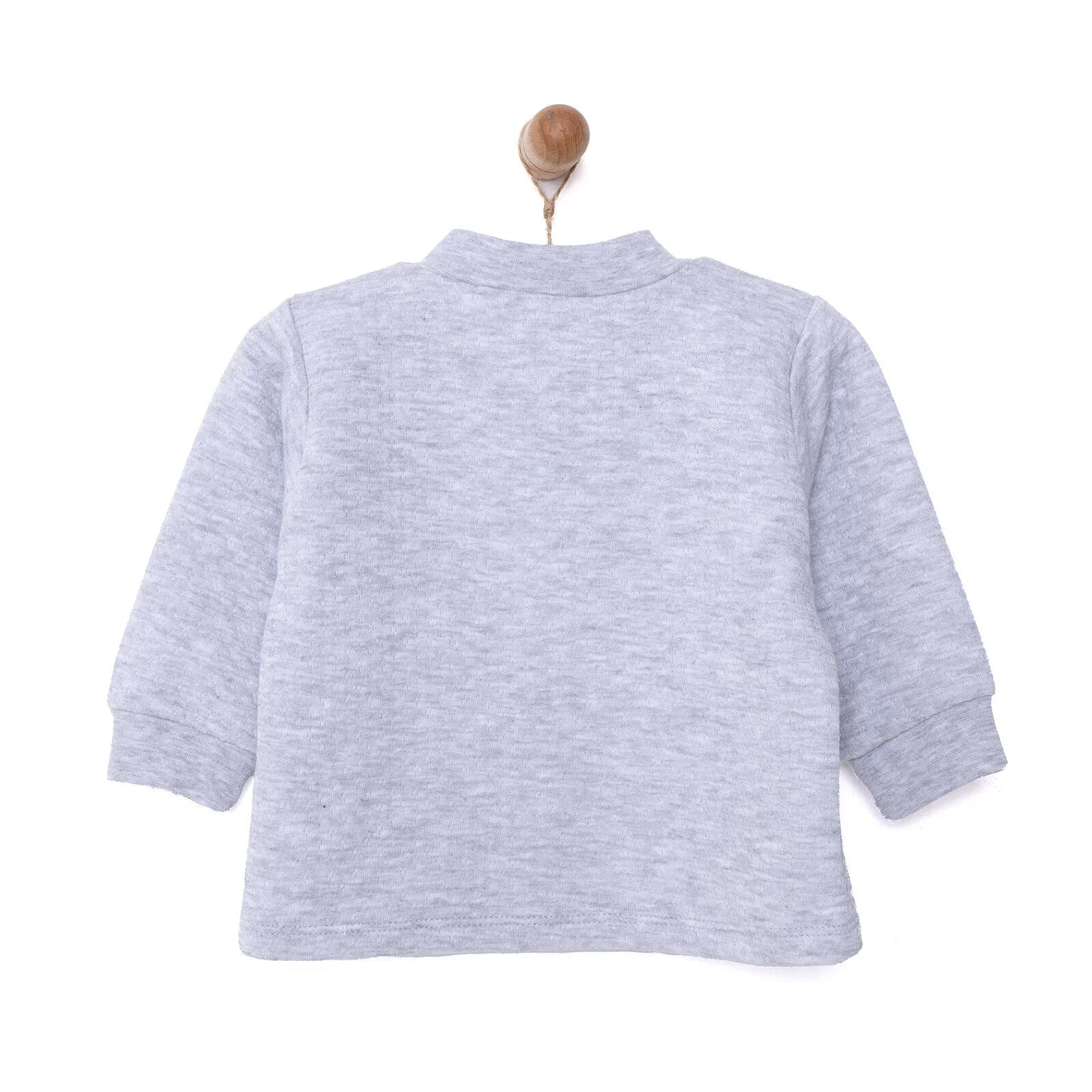 HelloBaby Unisex Quilted Cardigan - Grey Melange - mezetto ebebek ebebek