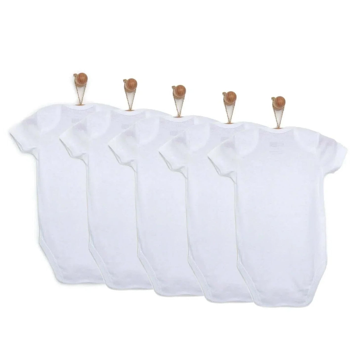 HelloBaby Unisex Short Sleeve Bodysuit 5 pcs - mezetto ebebek ebebek