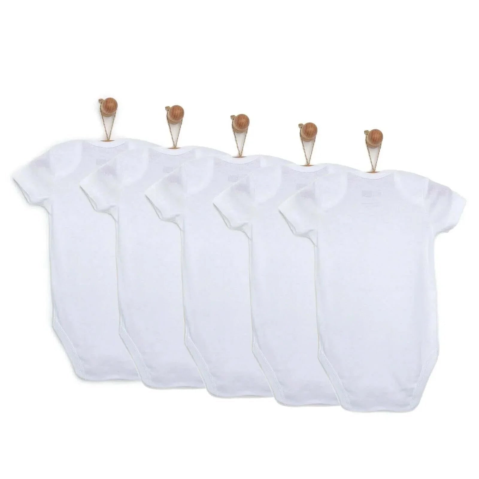 HelloBaby Unisex Short Sleeve Bodysuit 5 pcs - mezetto ebebek ebebek