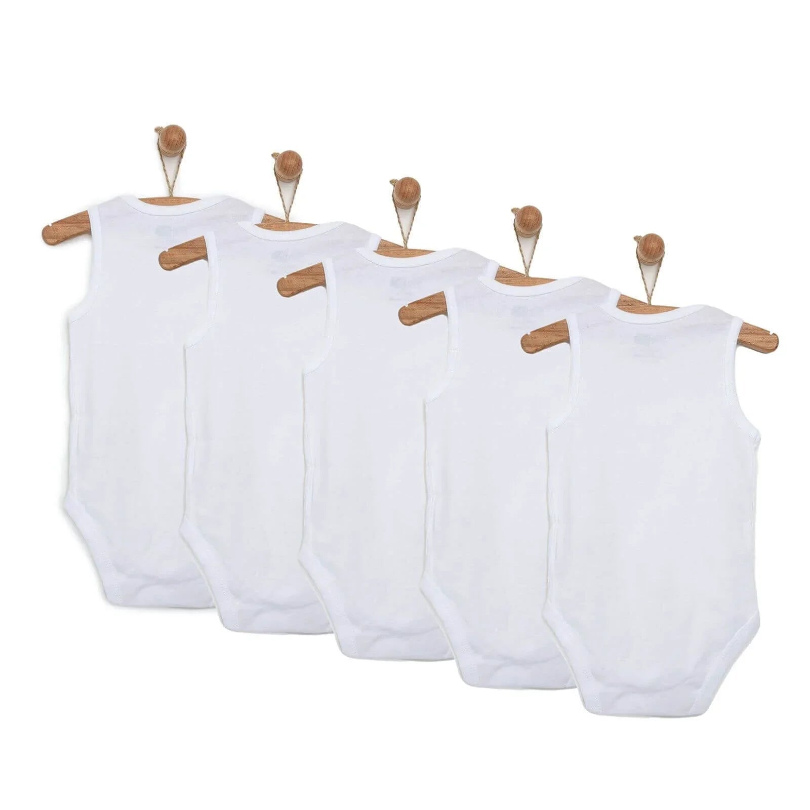 HelloBaby Unisex Sleeveless Bodysuit 5 pcs - mezetto ebebek ebebek