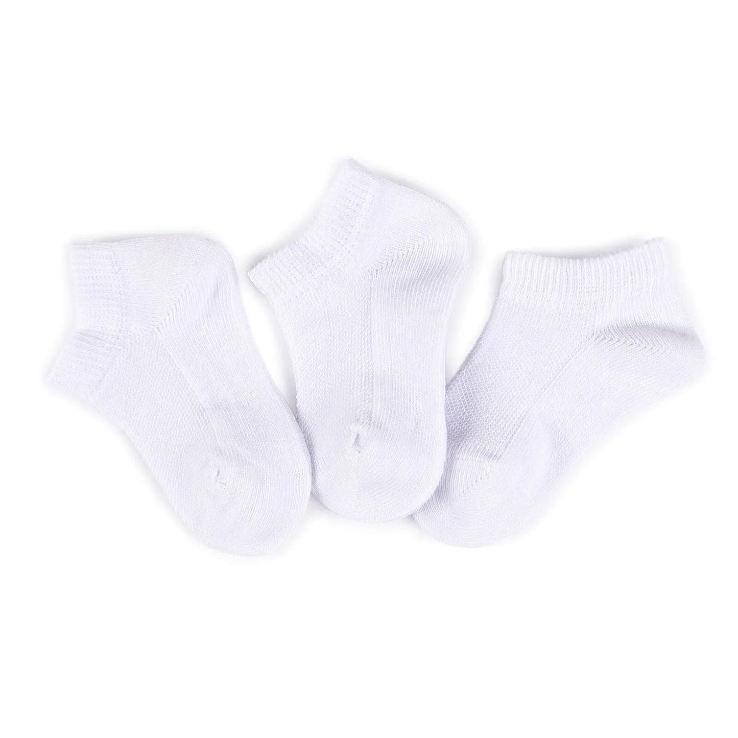 HelloBaby Unisex Socks 3 pcs - White - mezetto ebebek ebebek