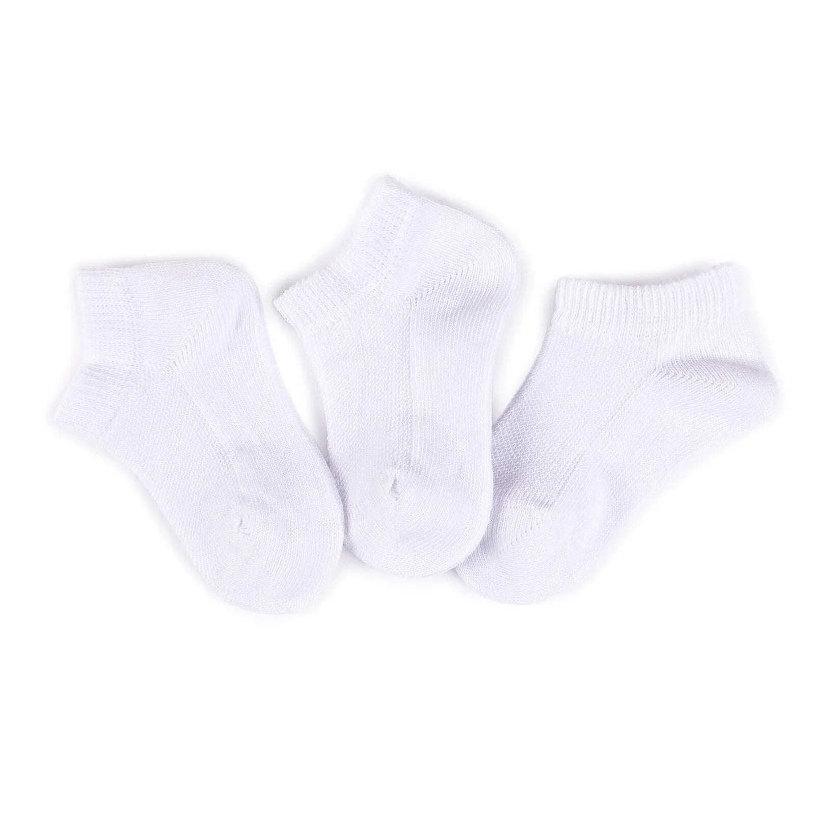 HelloBaby Unisex Socks 3 pcs - White - mezetto ebebek ebebek