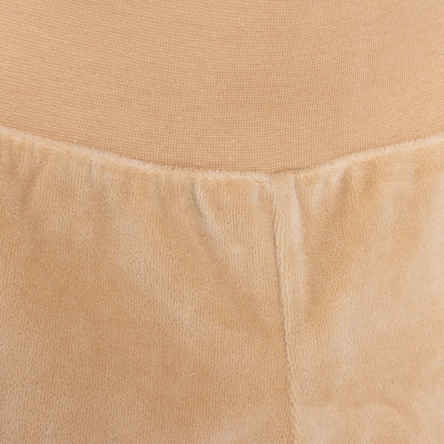 HelloBaby Unisex Velvet Footed Bottom - Beige - mezetto ebebek ebebek