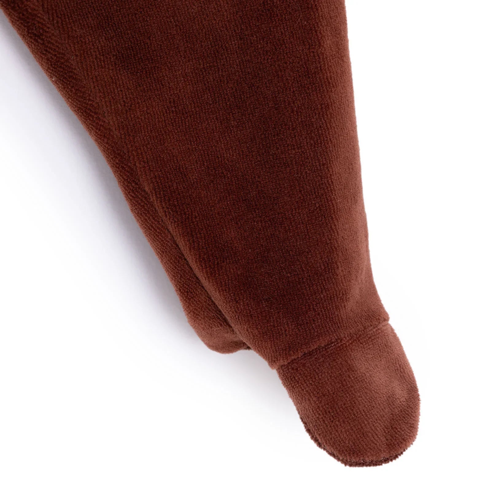 HelloBaby Unisex Velvet Footed Bottom - Brown - mezetto ebebek ebebek