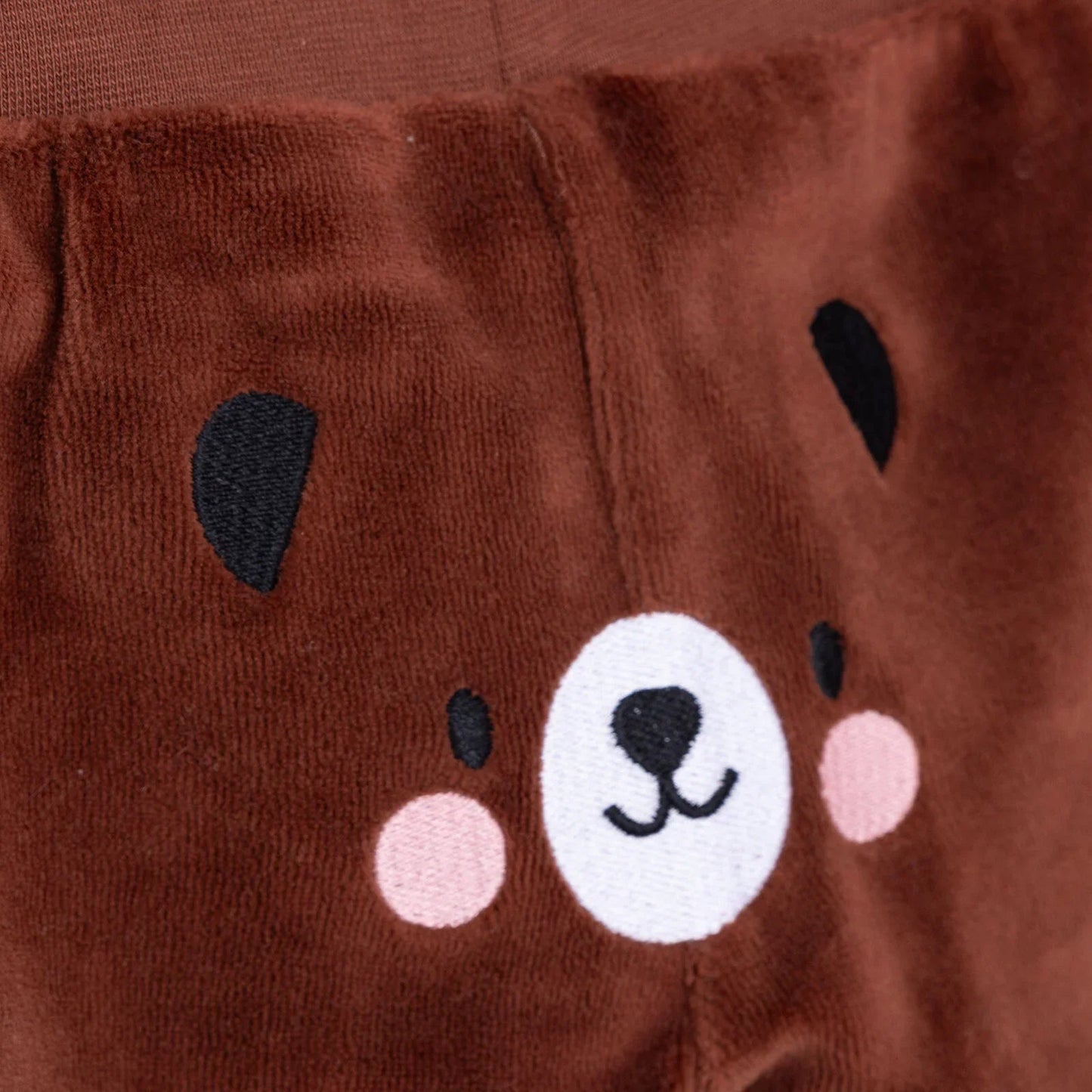 HelloBaby Unisex Velvet Footed Bottom - Brown - mezetto ebebek ebebek