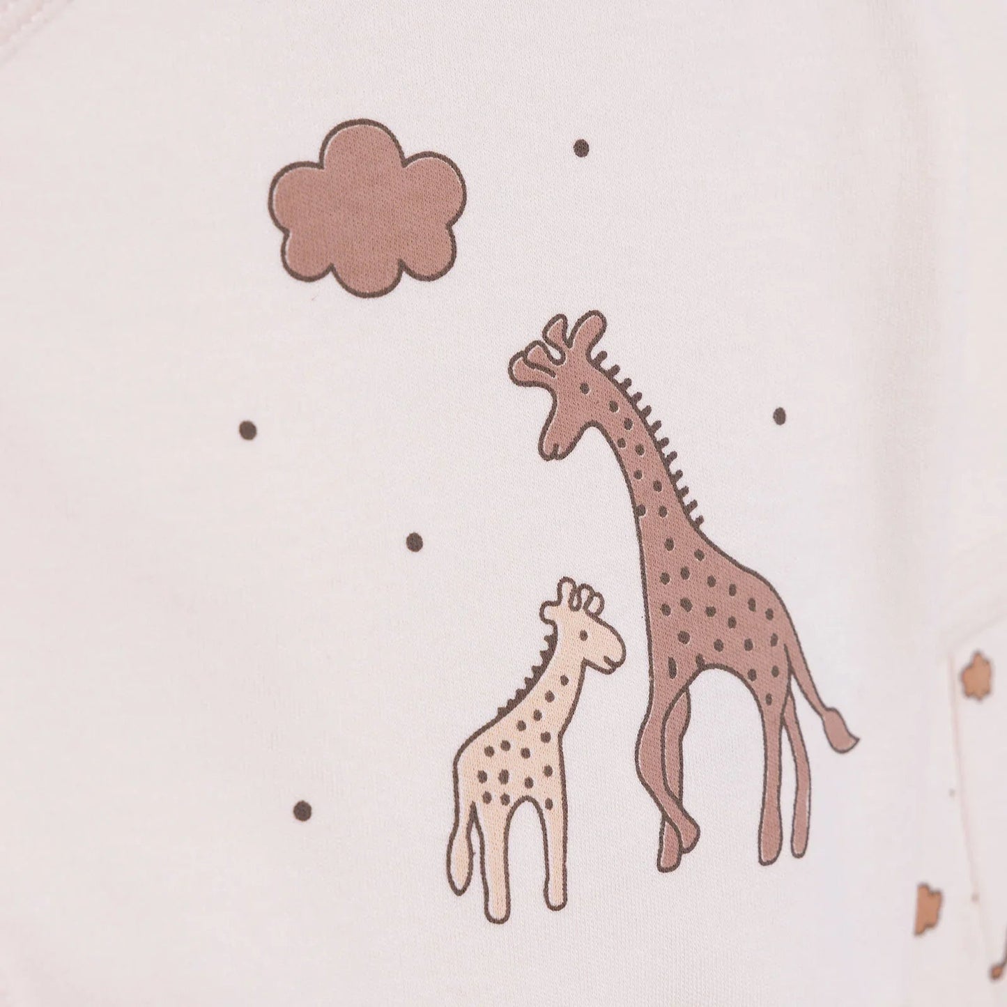 HelloBaby Unisex Wrapover Top - Footed Bottom - Beige - mezetto ebebek ebebek