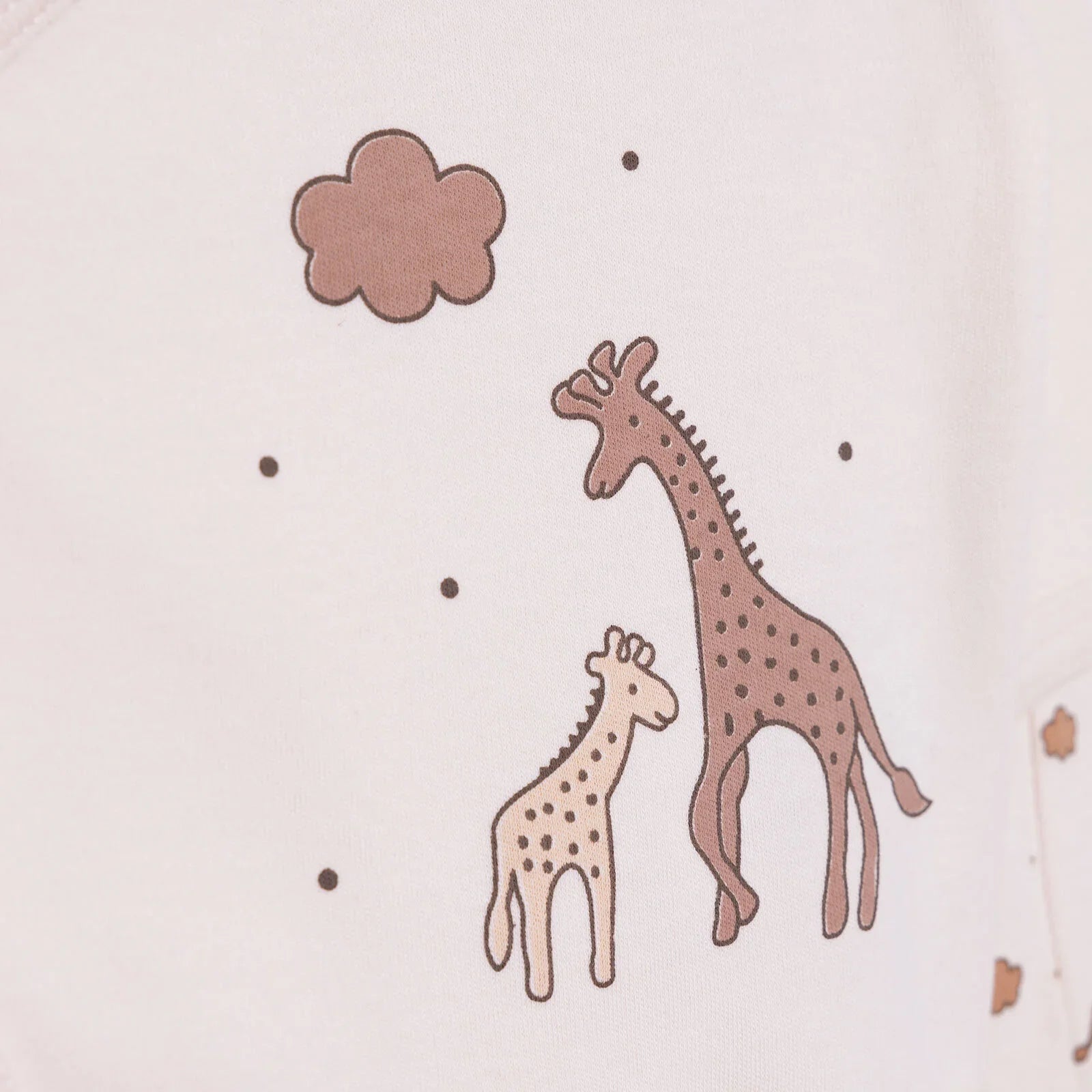 HelloBaby Unisex Wrapover Top - Footed Bottom - Beige - mezetto ebebek ebebek