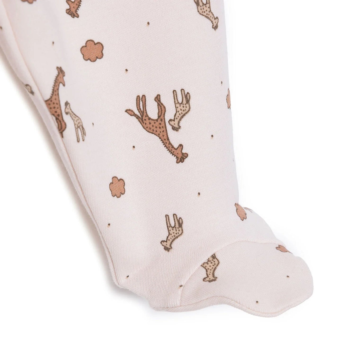 HelloBaby Unisex Wrapover Top - Footed Bottom - Beige - mezetto ebebek ebebek