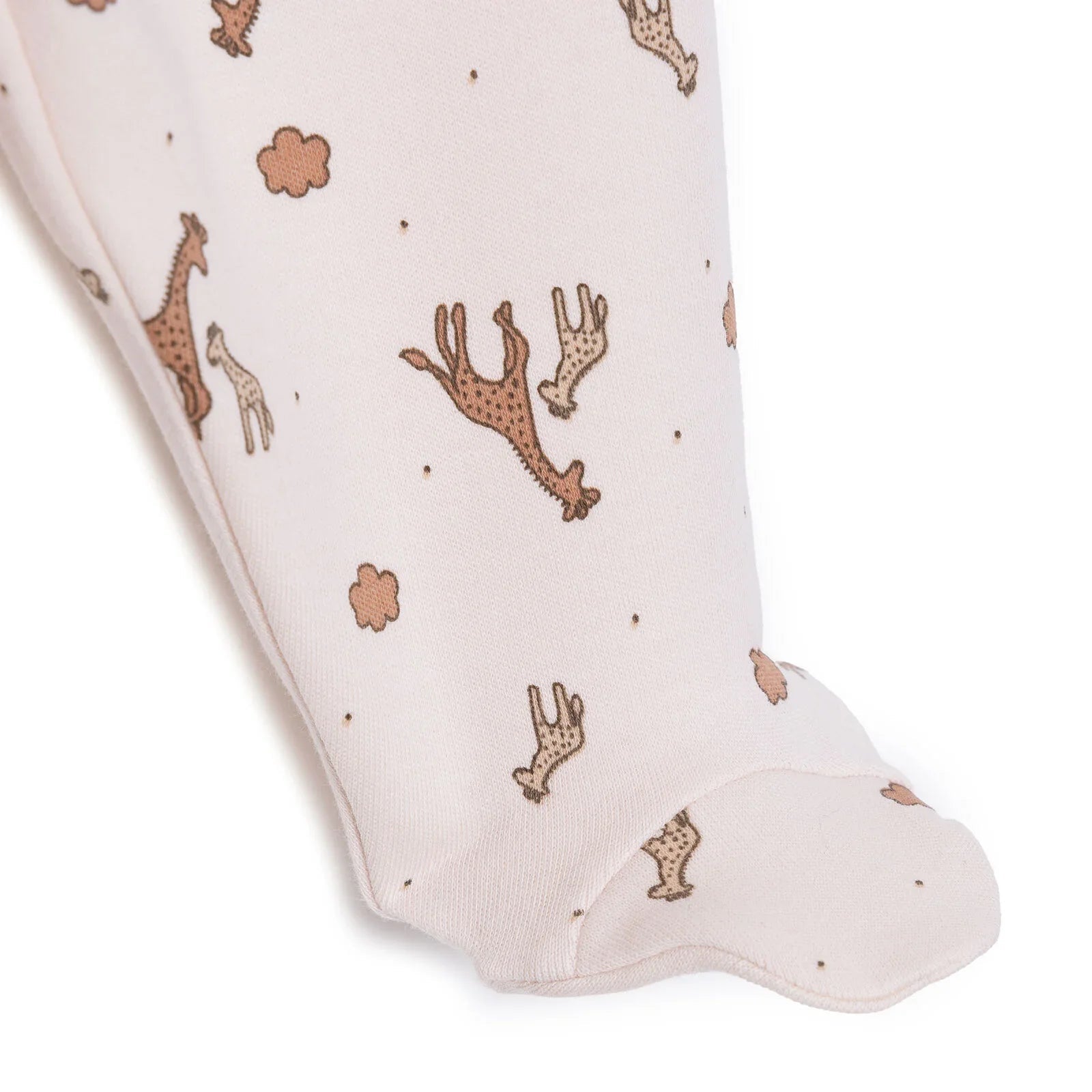 HelloBaby Unisex Wrapover Top - Footed Bottom - Beige - mezetto ebebek ebebek