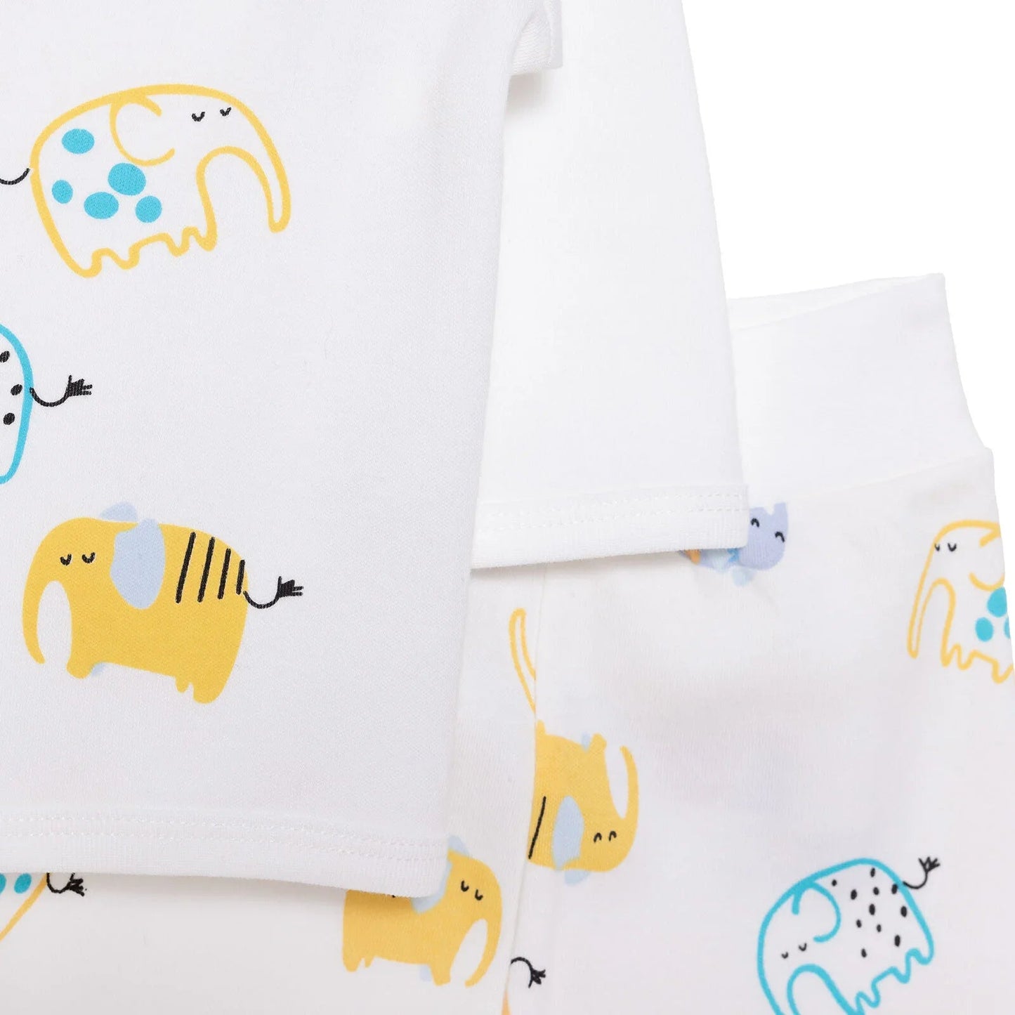 HelloBaby Unisex Wrapover Top - Footed Bottom - Ecru - mezetto ebebek ebebek