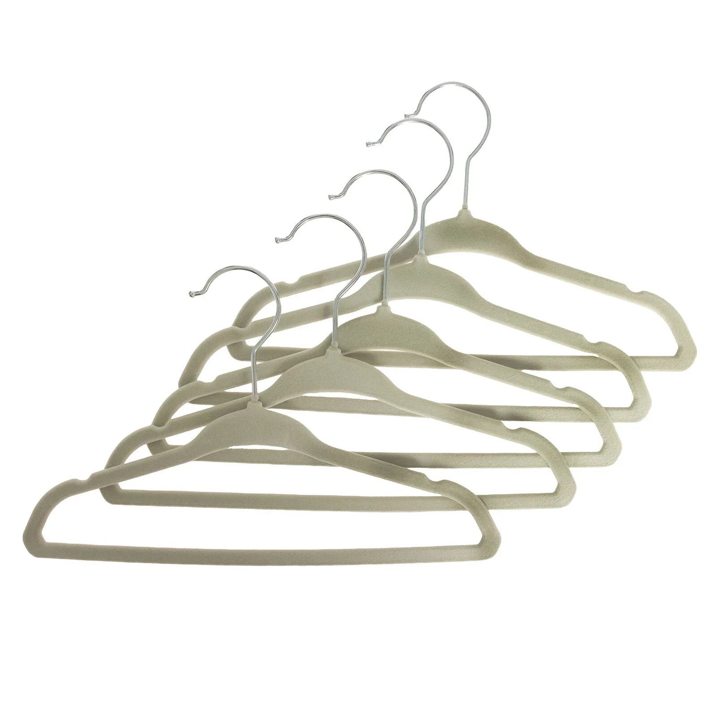 HelloBaby Velvet 5 pcs Hangers - Light Green - mezetto ebebek ebebek