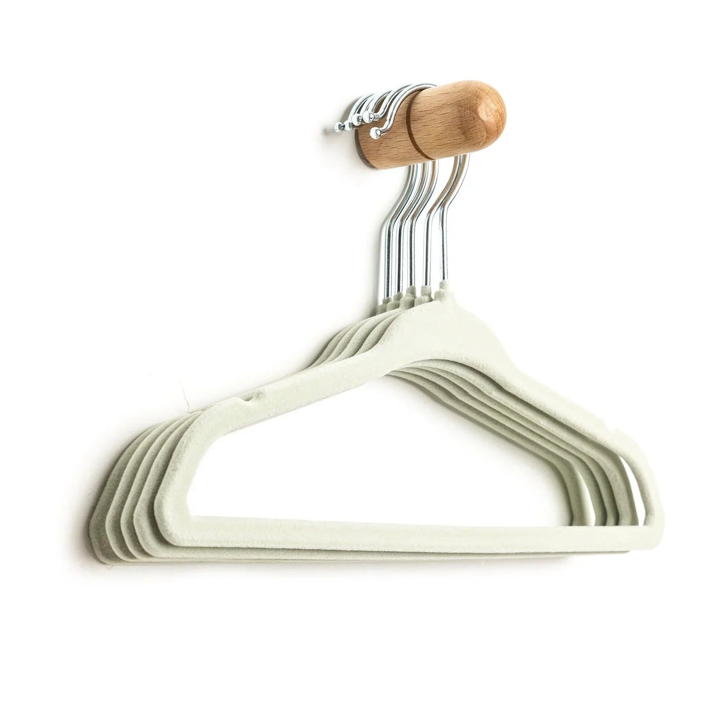 HelloBaby Velvet 5 pcs Hangers - Light Green - mezetto ebebek ebebek