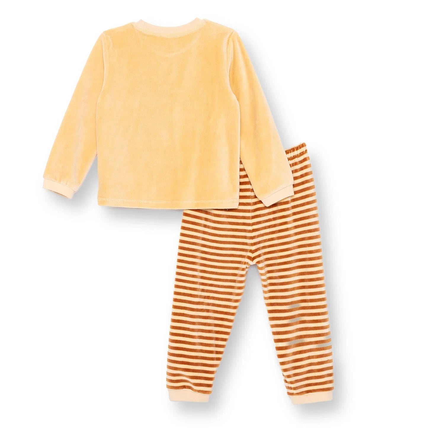 HelloBaby Velvet Pyjama Set - Light Brown - mezetto ebebek ebebek