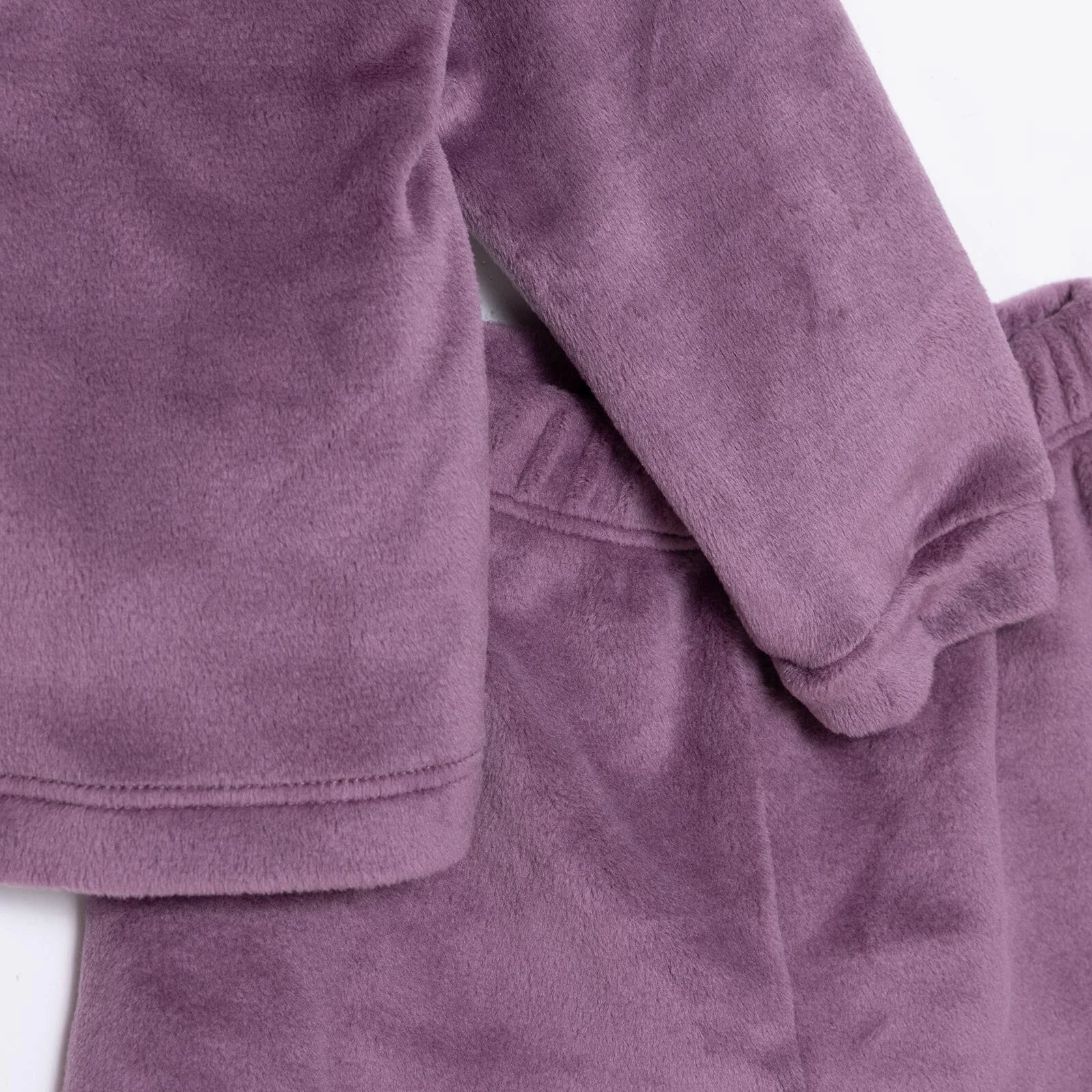 HelloBaby Velvet Pyjamas - Purple - mezetto ebebek ebebek