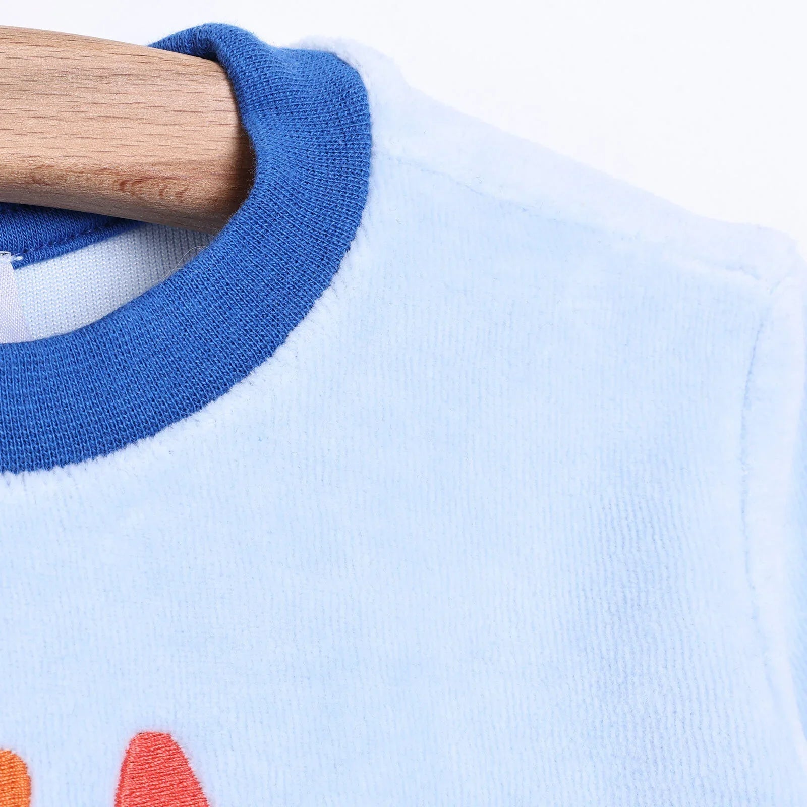 HelloBaby Velvet Pyjamas Set - Blue - mezetto ebebek ebebek