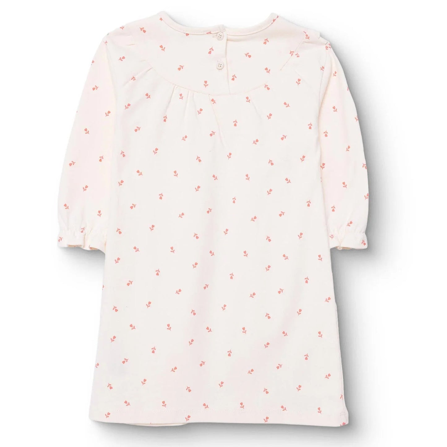 HelloBaby Winter Cherry Dress - Ecru Printed - mezetto ebebek ebebek