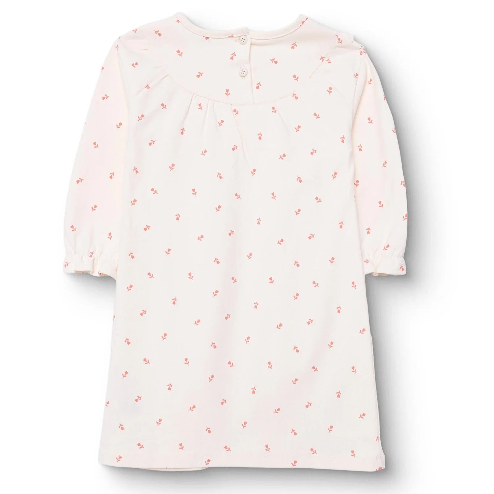HelloBaby Winter Cherry Dress - Ecru Printed - mezetto ebebek ebebek