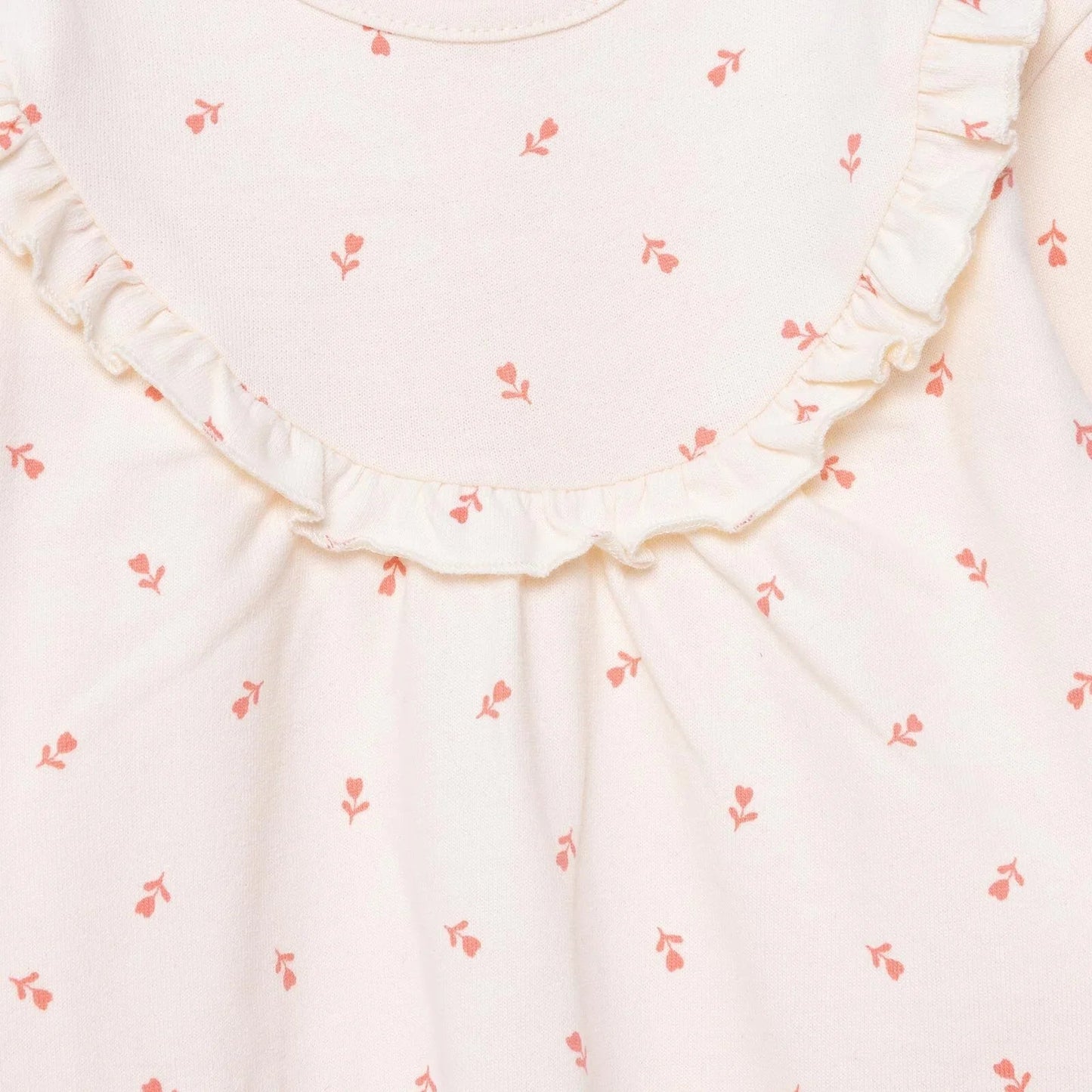 HelloBaby Winter Cherry Dress - Ecru Printed - mezetto ebebek ebebek