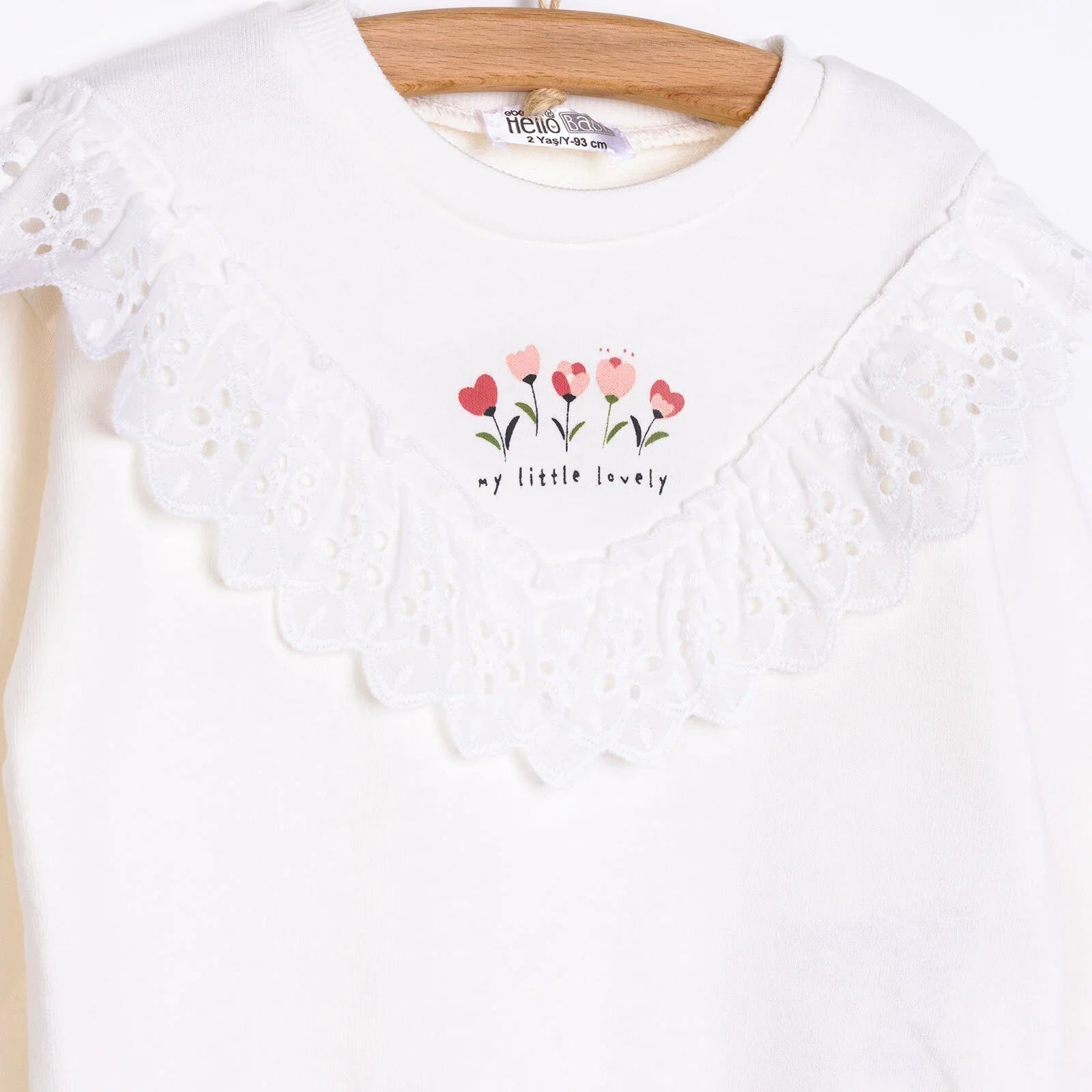 HelloBaby Winter Fairytale Leggings Set - Ecru - mezetto ebebek ebebek