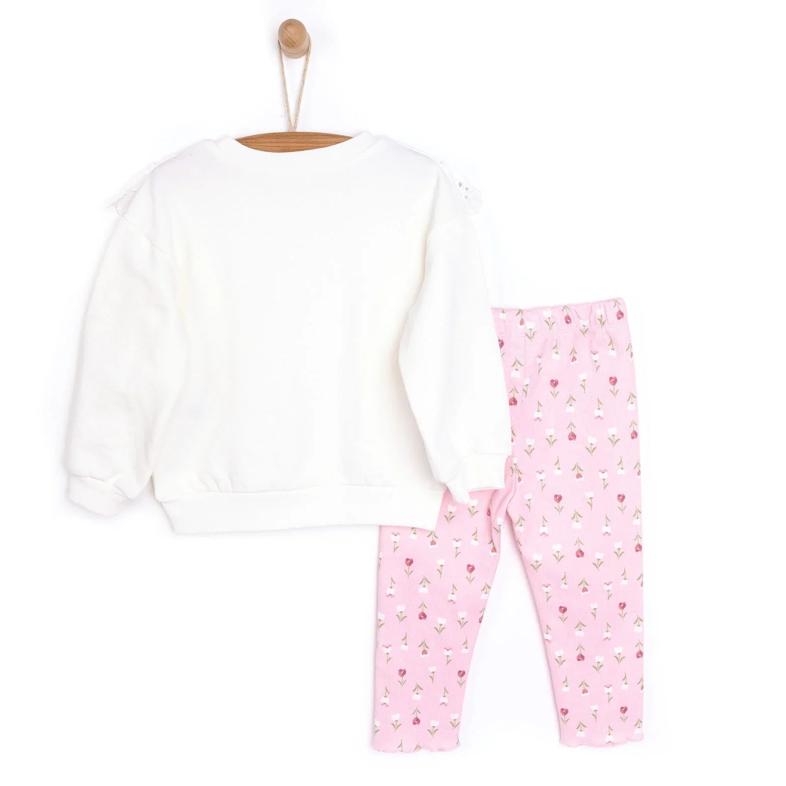 HelloBaby Winter Fairytale Leggings Set - Ecru - mezetto ebebek ebebek