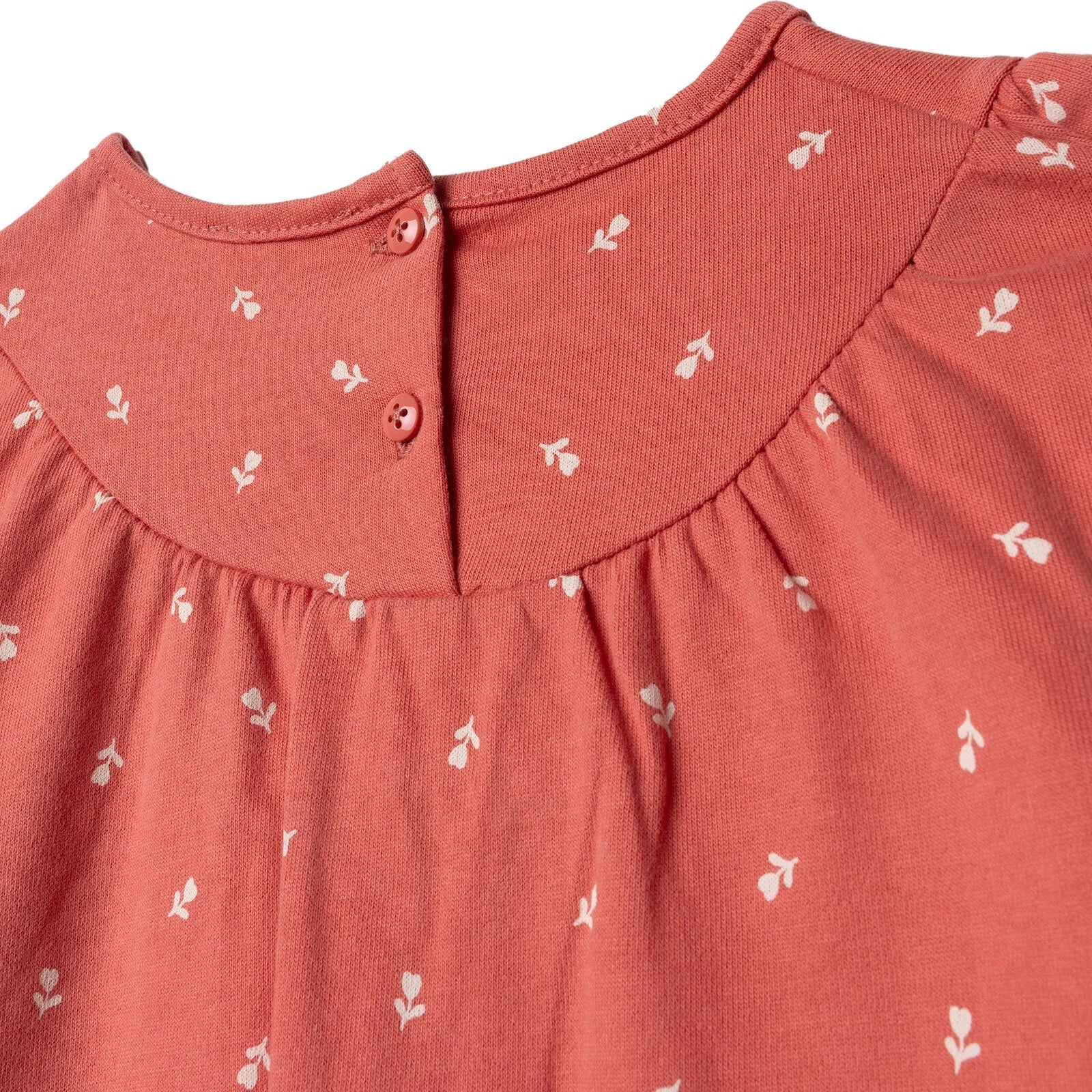 HelloBaby Wintrt Cherry Dress - Coral Printed - mezetto ebebek ebebek