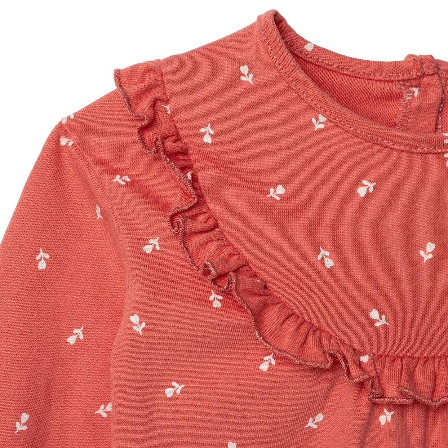 HelloBaby Wintrt Cherry Dress - Coral Printed - mezetto ebebek ebebek