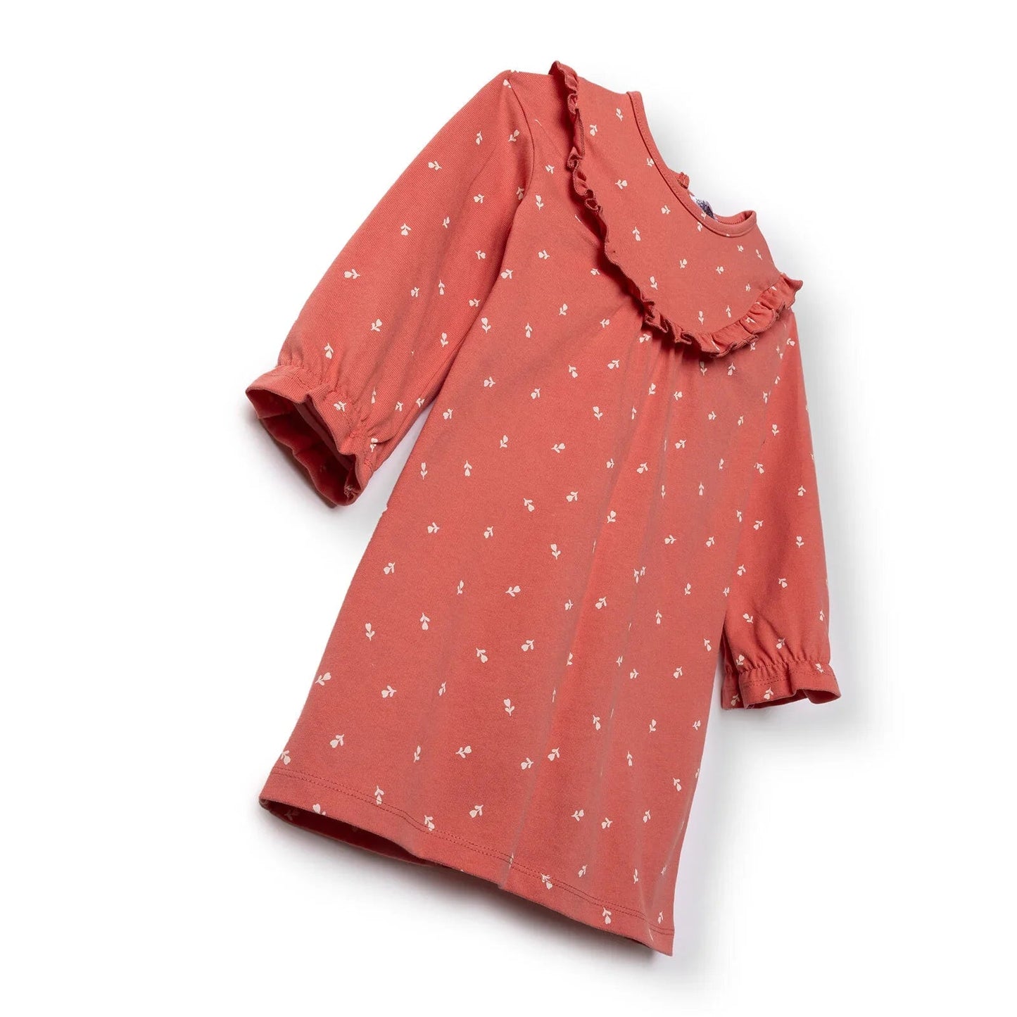 HelloBaby Wintrt Cherry Dress - Coral Printed - mezetto ebebek ebebek