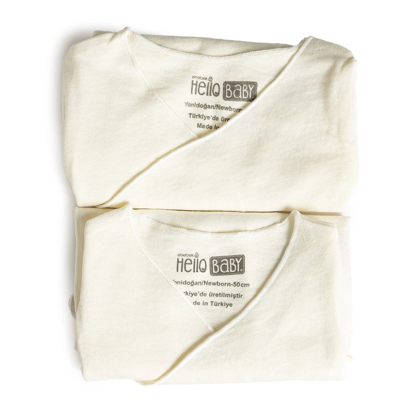 HelloBaby Wrapover Top 2 - Pack - Ecru - mezetto ebebek ebebek