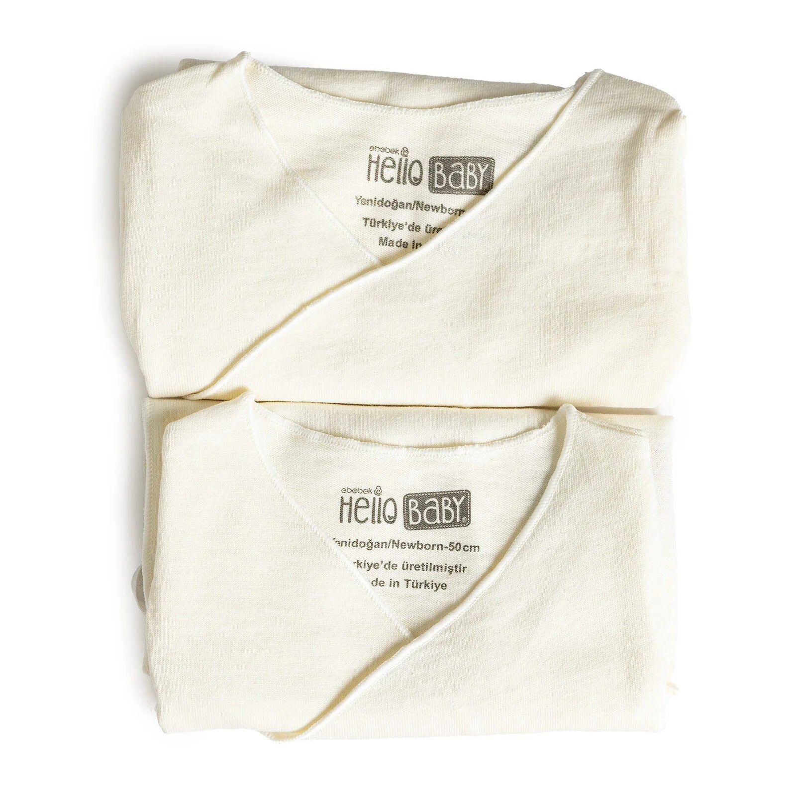 HelloBaby Wrapover Top 2 - Pack - Ecru - mezetto ebebek ebebek