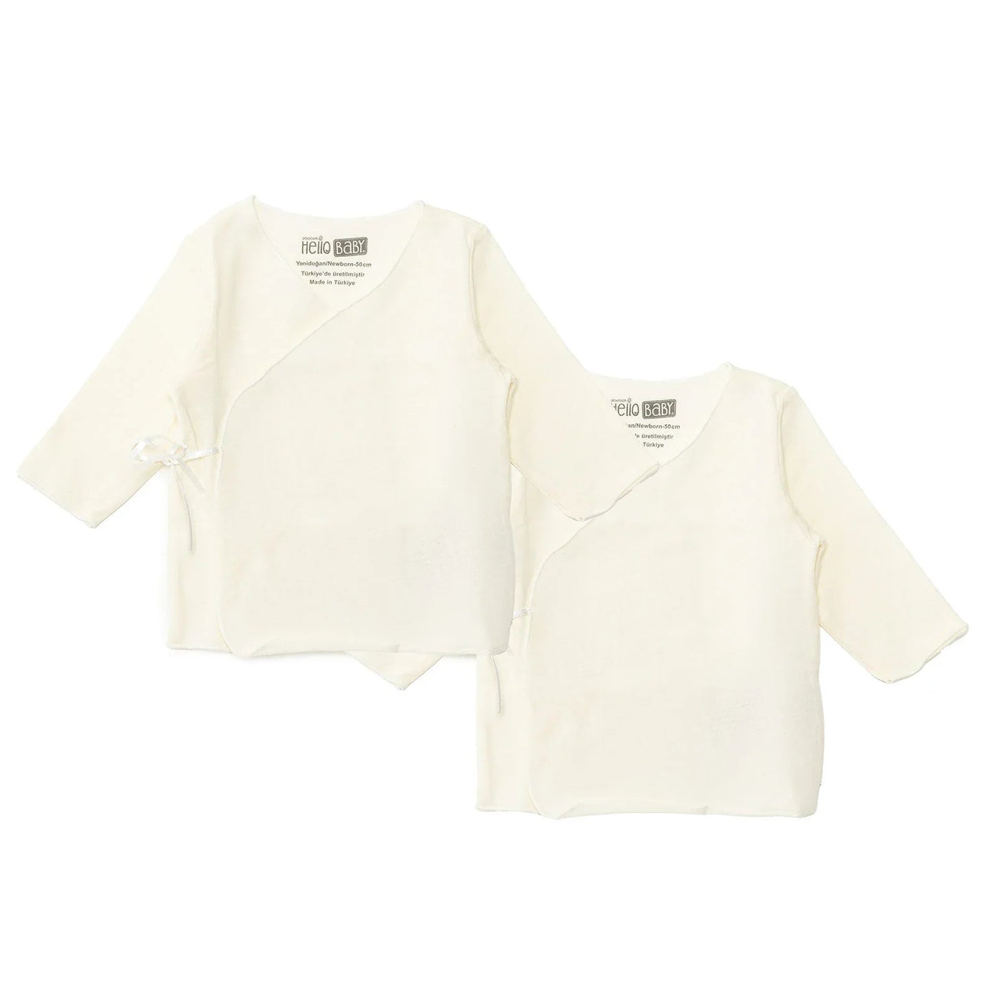 HelloBaby Wrapover Top 2 - Pack - Ecru - mezetto ebebek ebebek