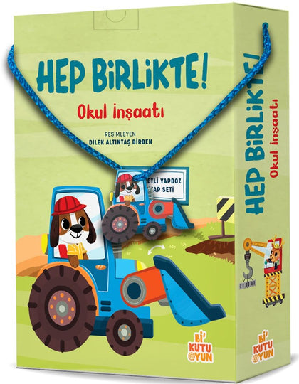 Hep Birlikte - Okul İnşaatı Kitap ve Oyun Seti - Bi Kutu Oyun Kitap